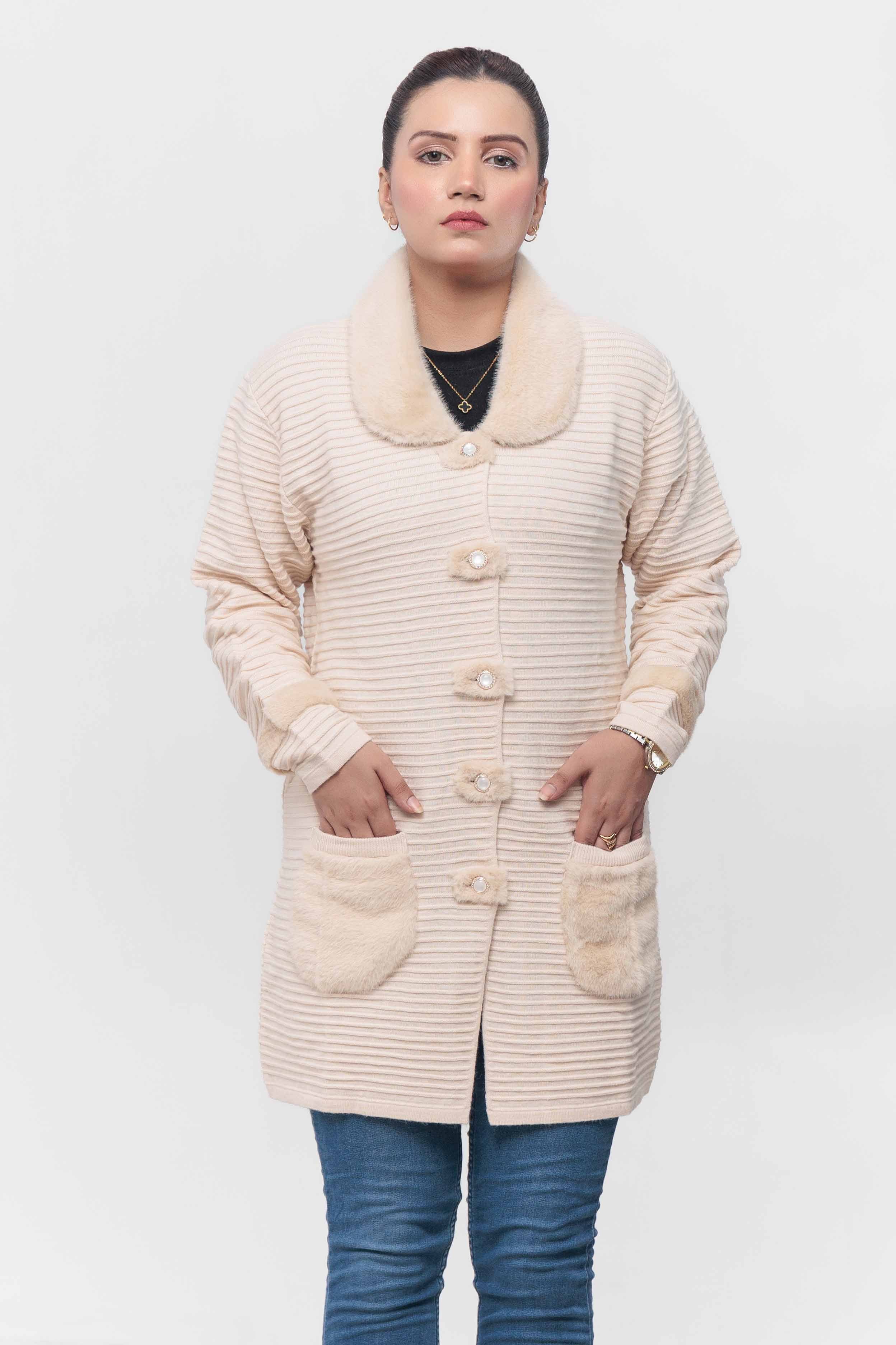 Acrylic Wool Long Coat