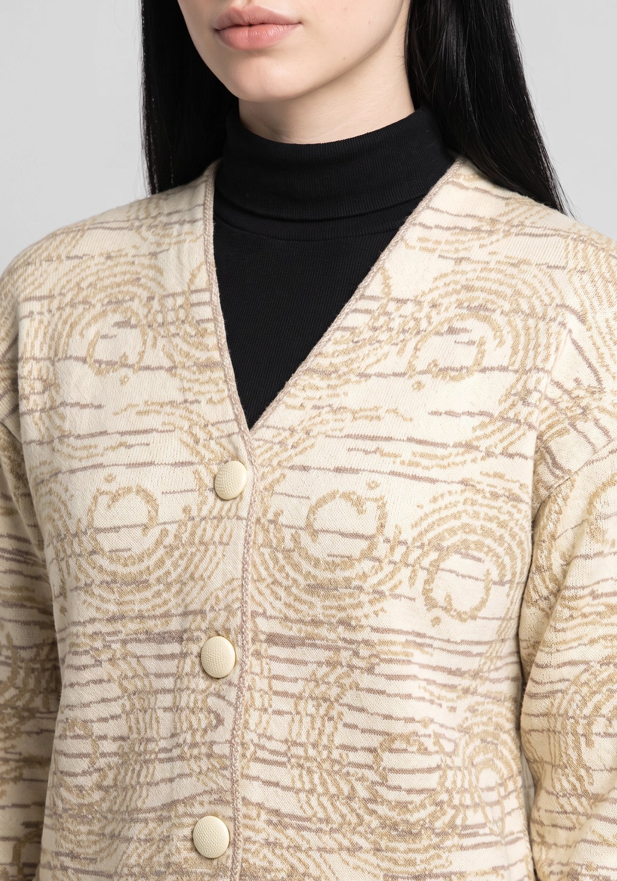 Soft Acrylic Wool Fawn Cardigan
