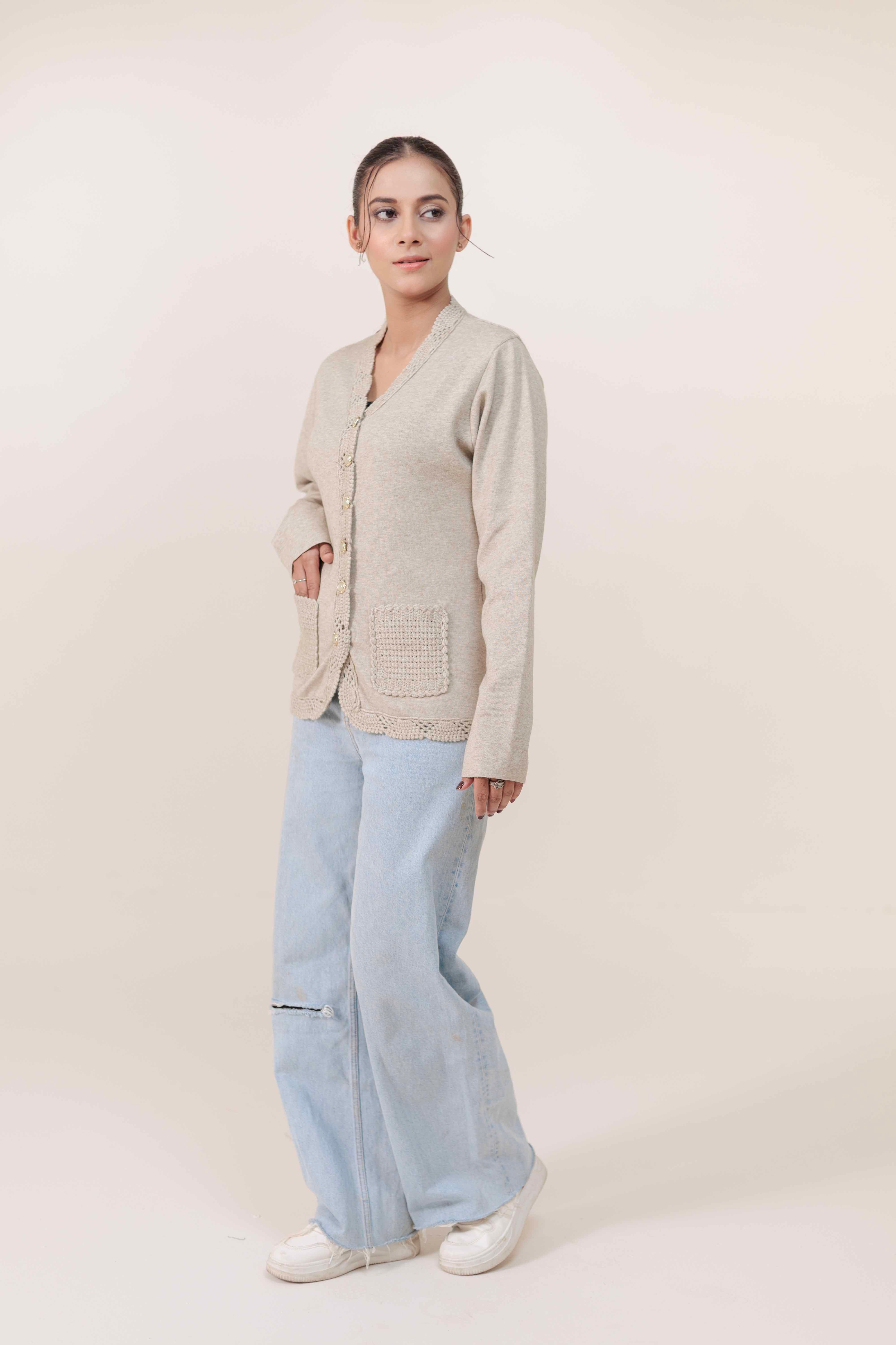 Soft Acrylic Wool Cardigan