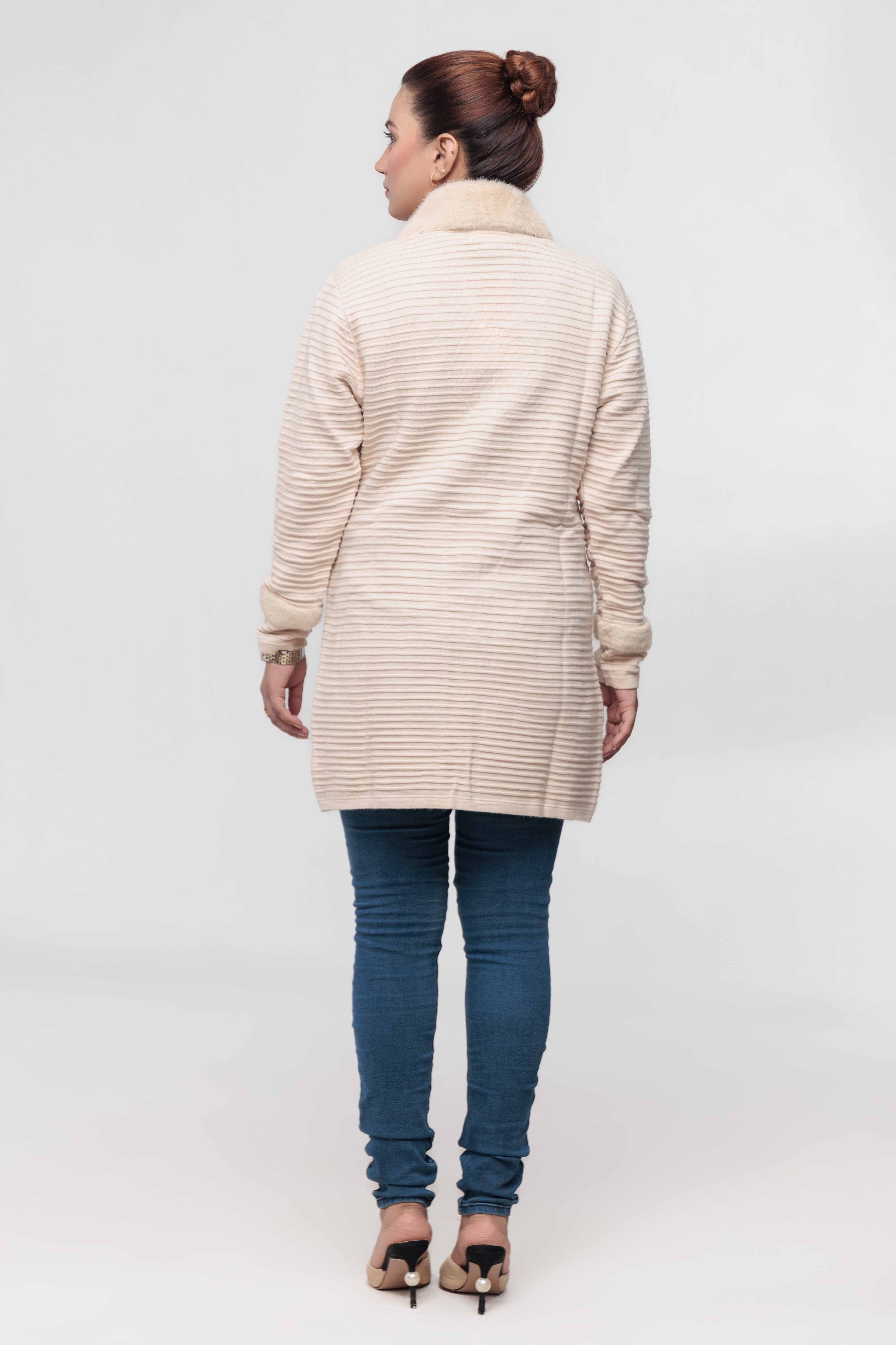 Acrylic Wool Long Coat