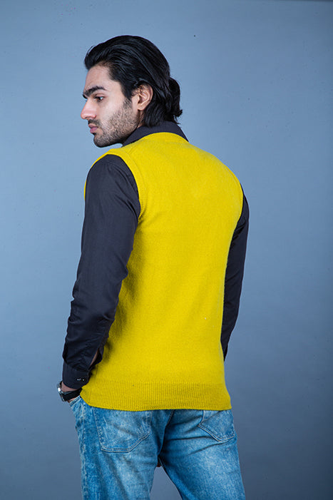 100% Super Lambswool Plain Sleeveless