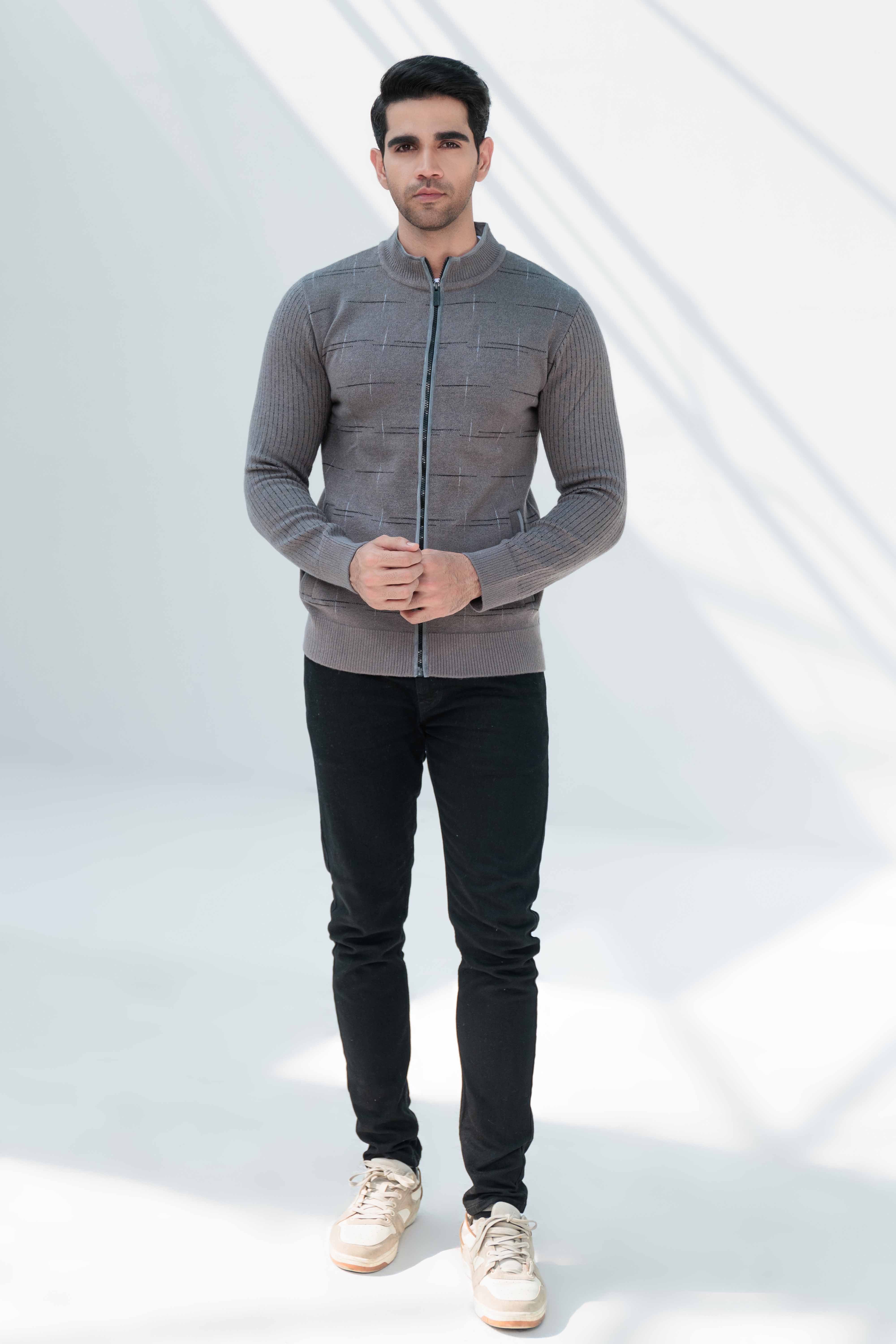 Soft Acrylic Wool Zipper Sweater