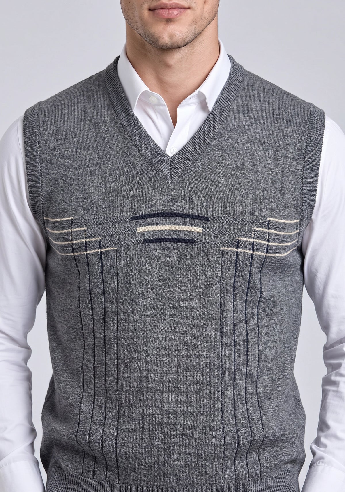 Wool Blend Gray Mix Sleeveless