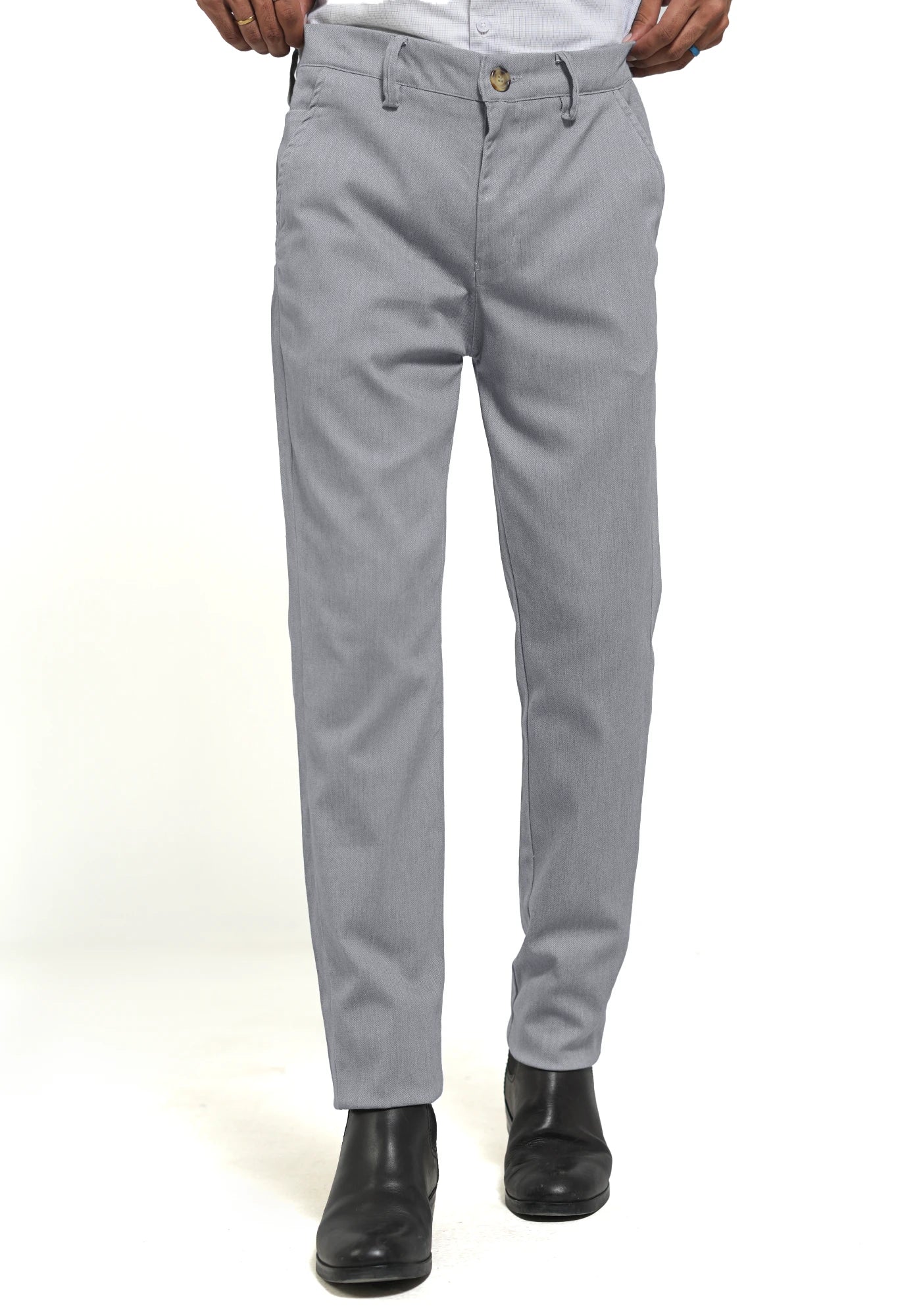 Poly Cotton Fabric Gray Khaki's Pant