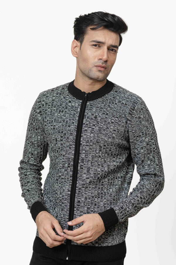 Cotton Zipper Sweater