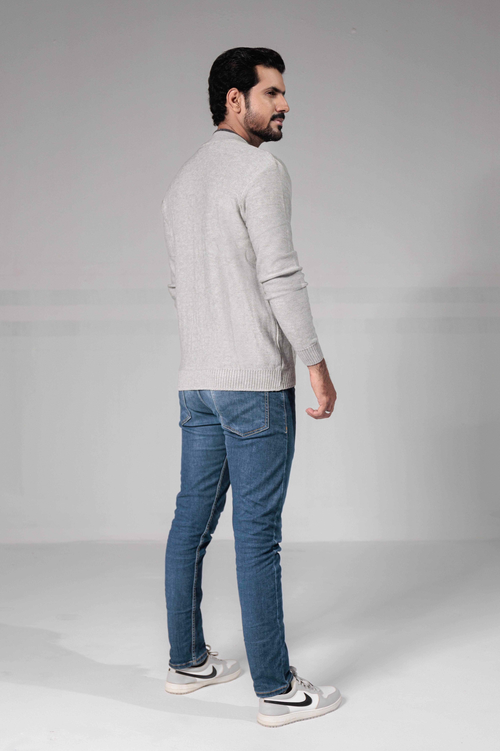 Soft Acrylic Wool Zipper Sweater