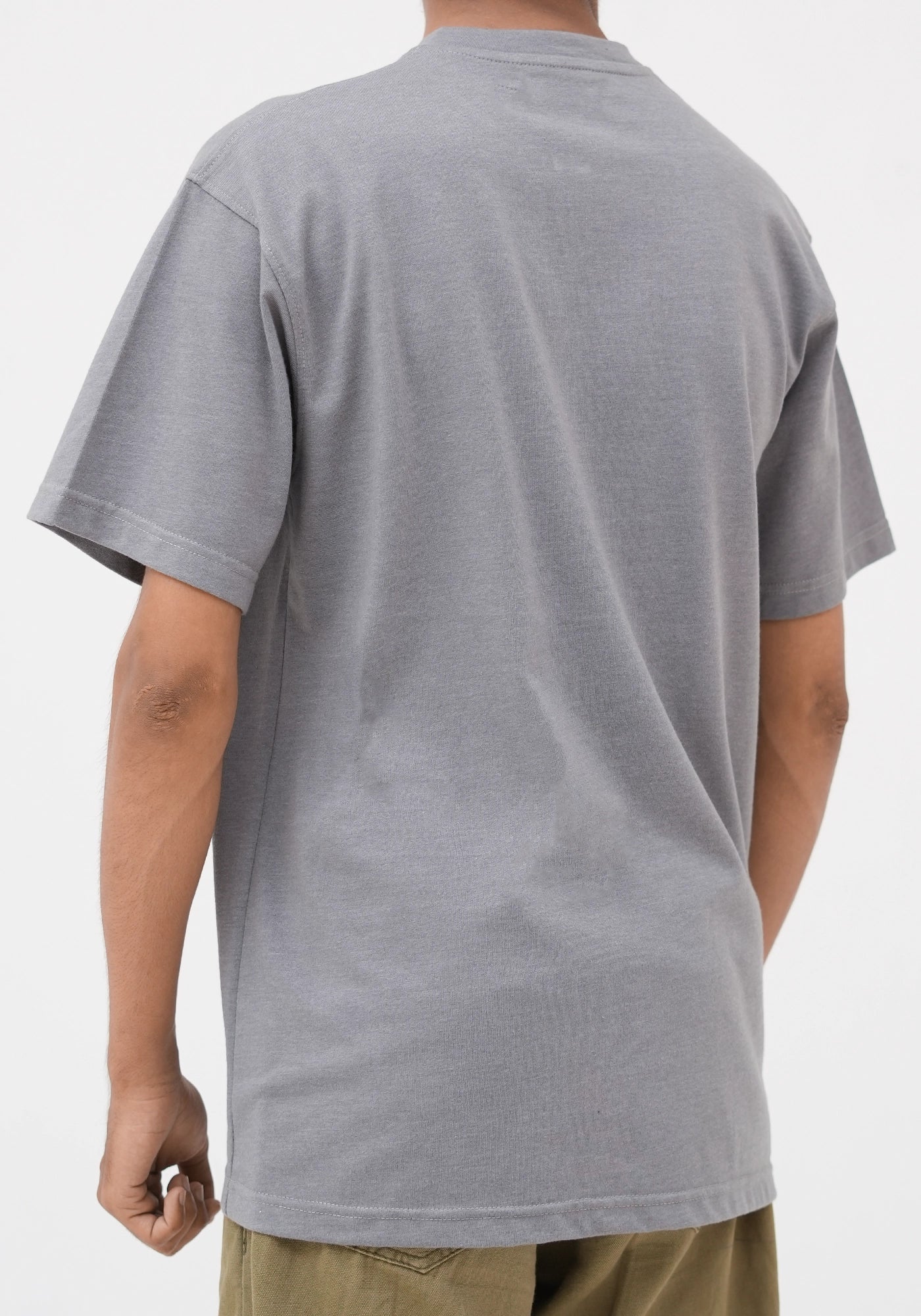 Cotton Henley Plain Round Neck
