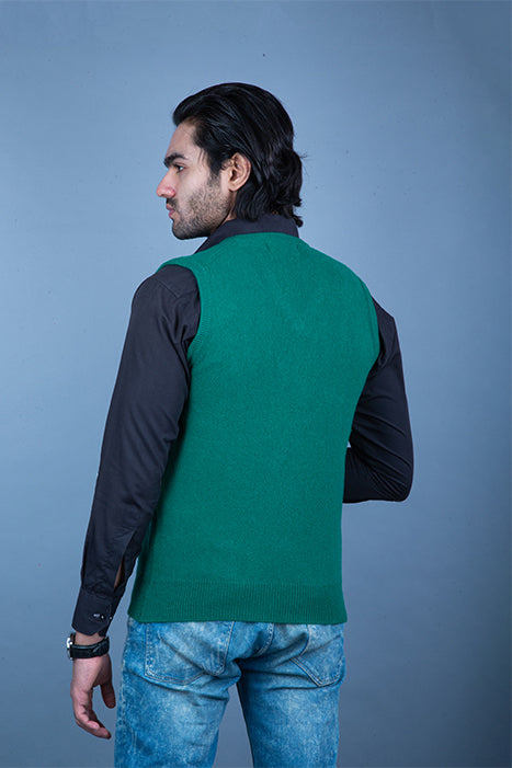 100% Super Lambswool Plain Sleeveless