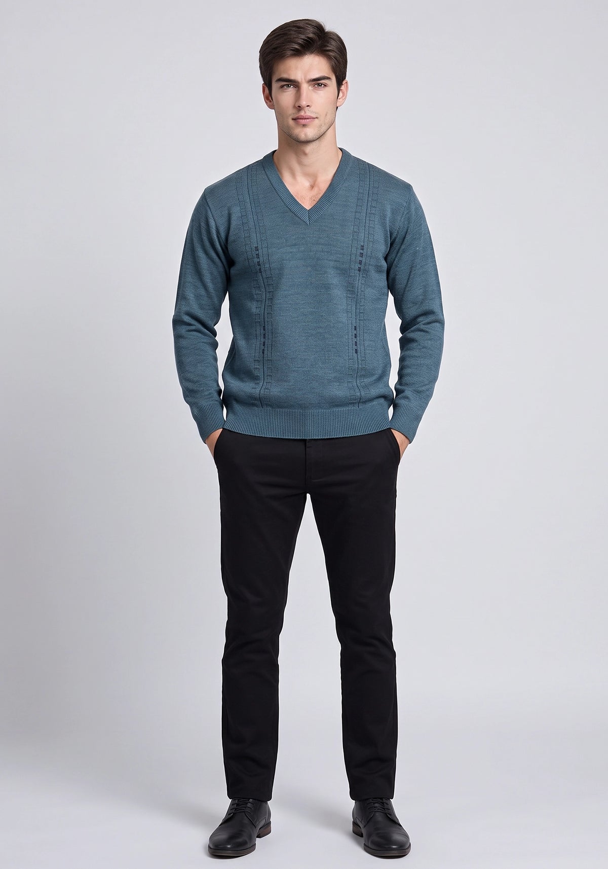 Wool Blend Green Mix Pullover