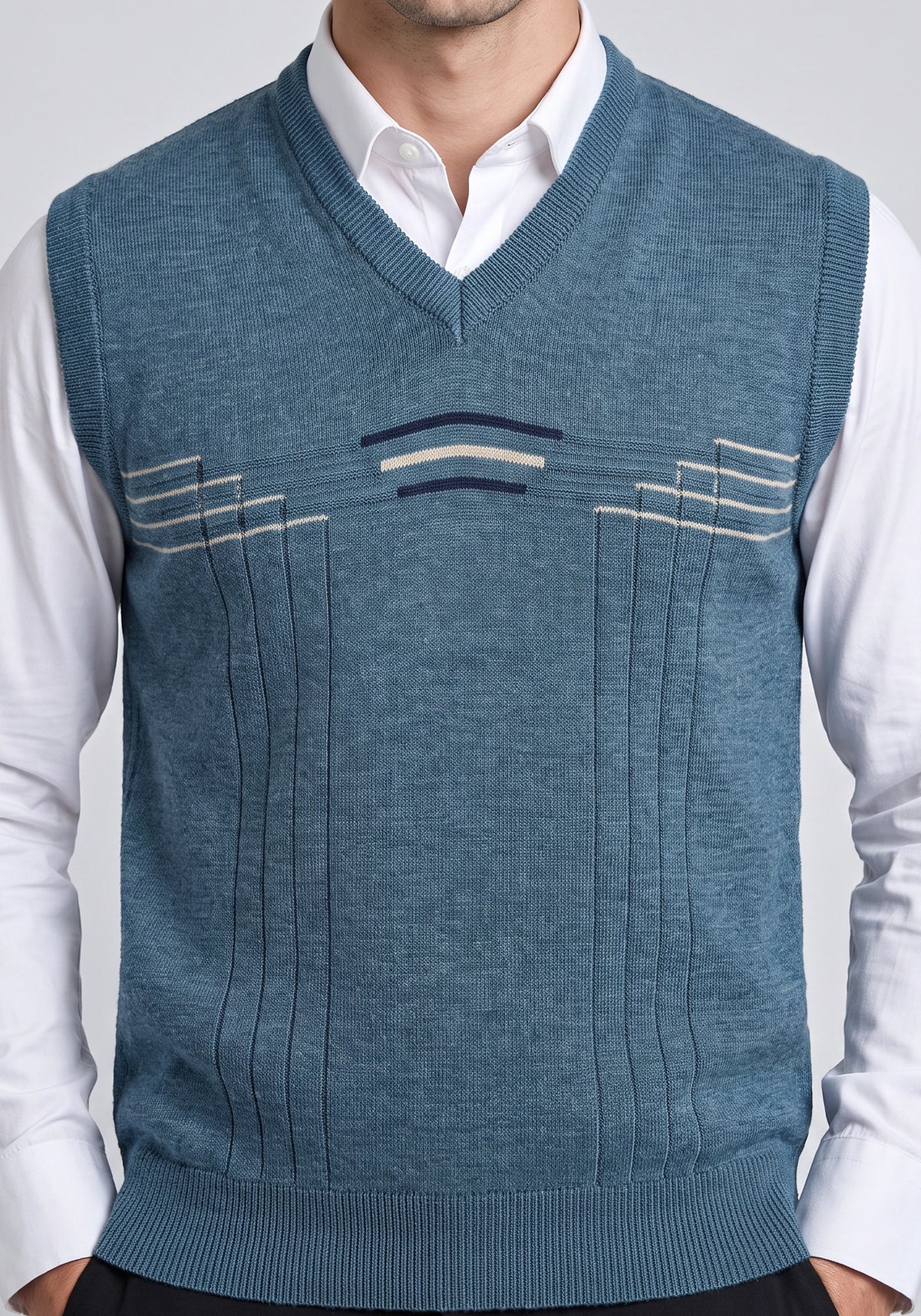Wool Blend Green Mix Sleeveless
