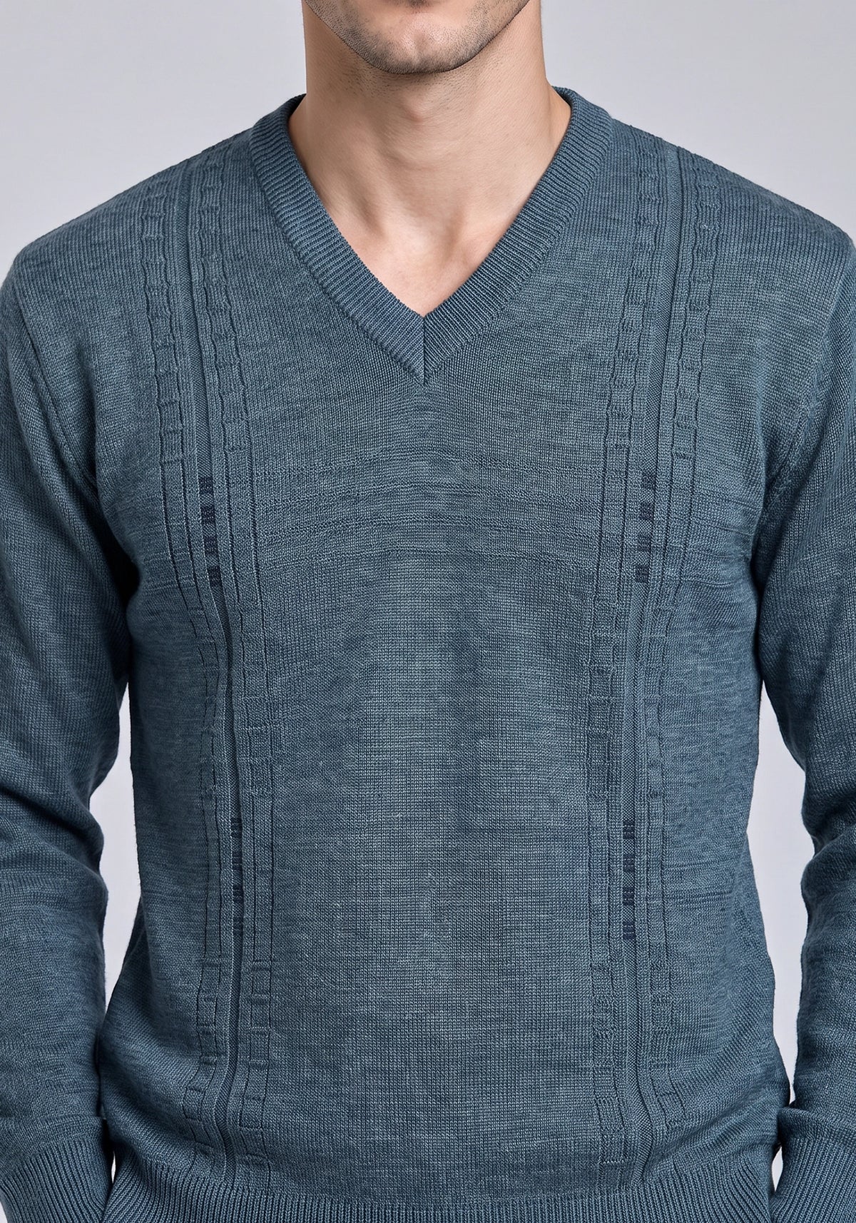Wool Blend Green Mix Pullover