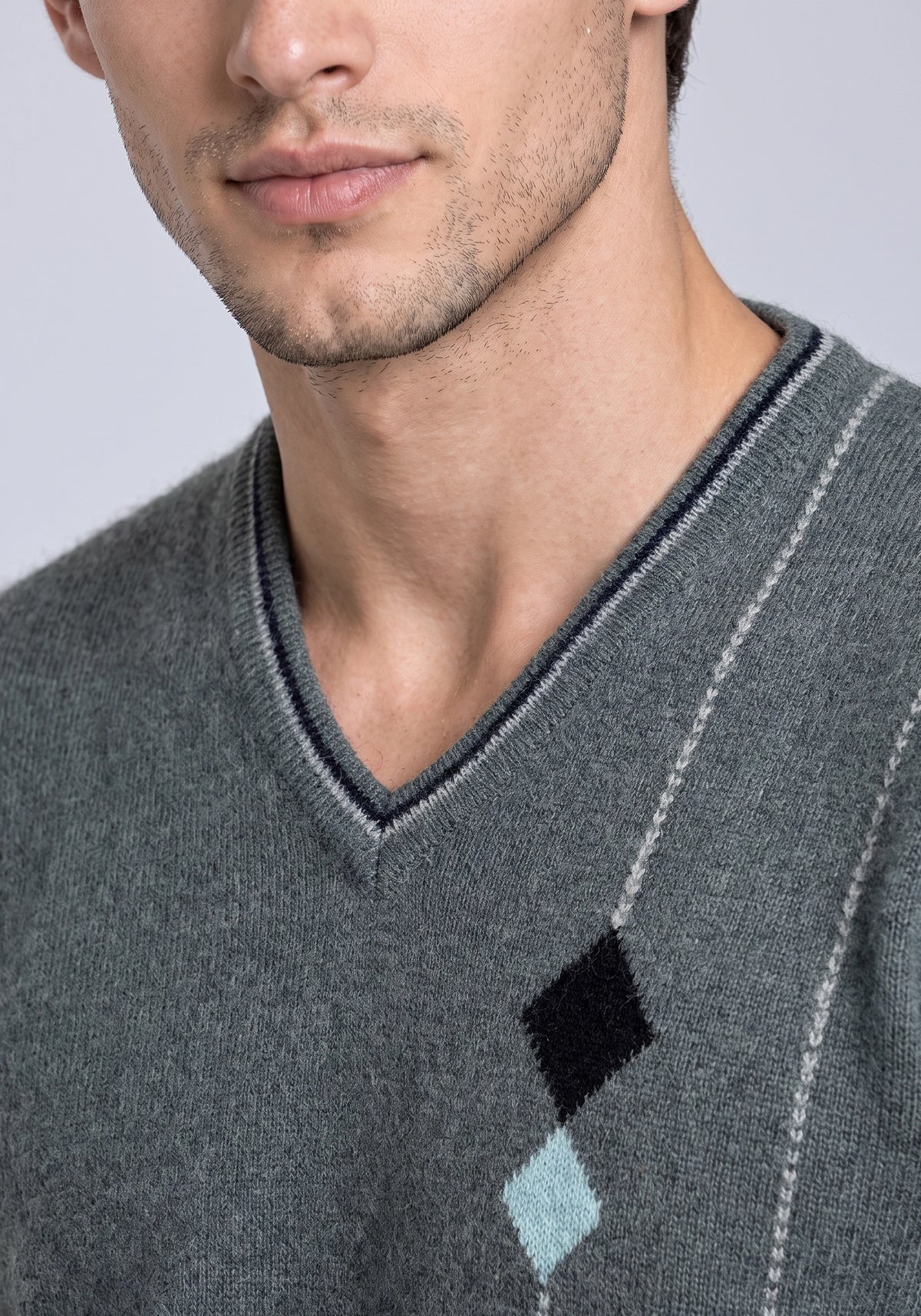 100% Lambswool Green Pullover