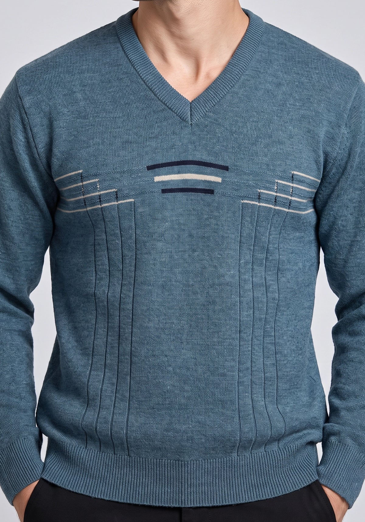 Wool Blend Green Pullover