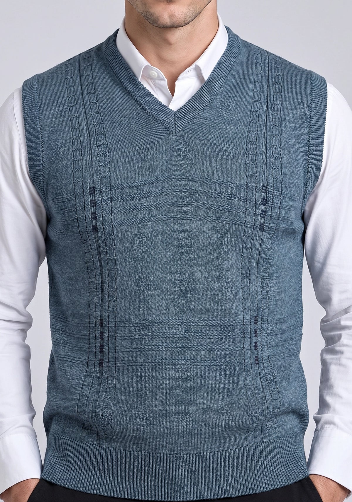 Wool Blend Green Mix Sleeveless