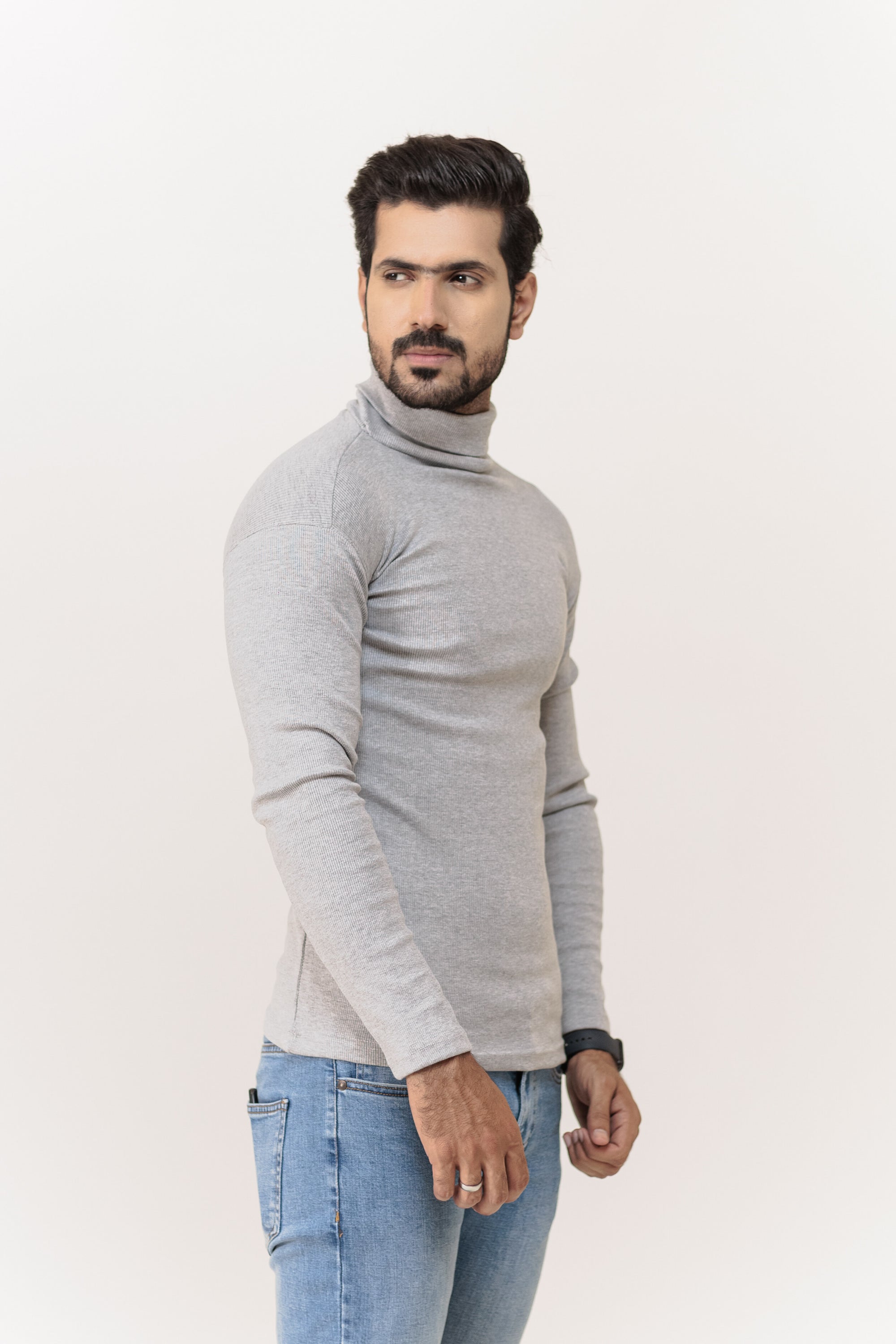 Cotton High Neck