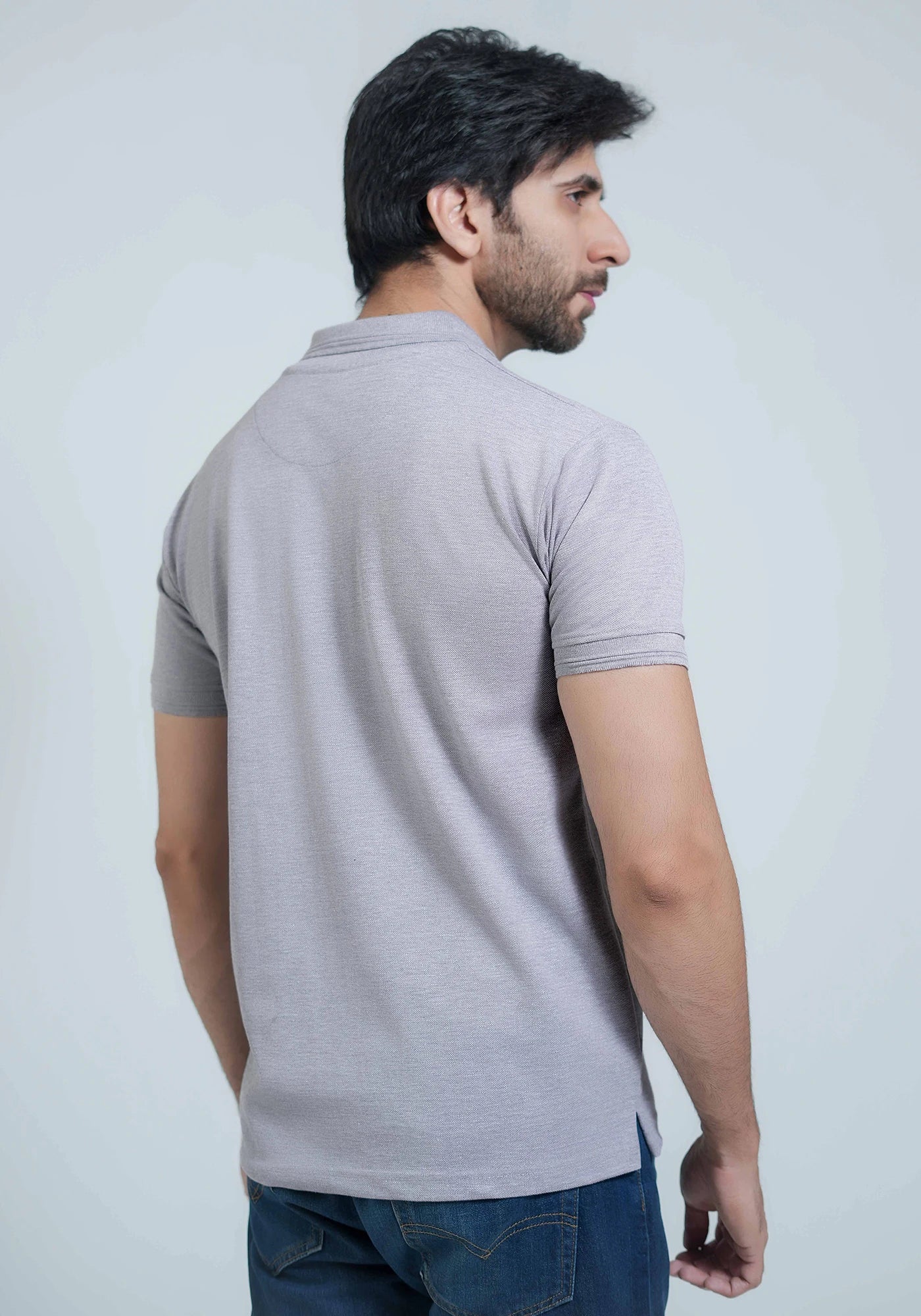 CVC Plain H-Gray Polo T-Shirt