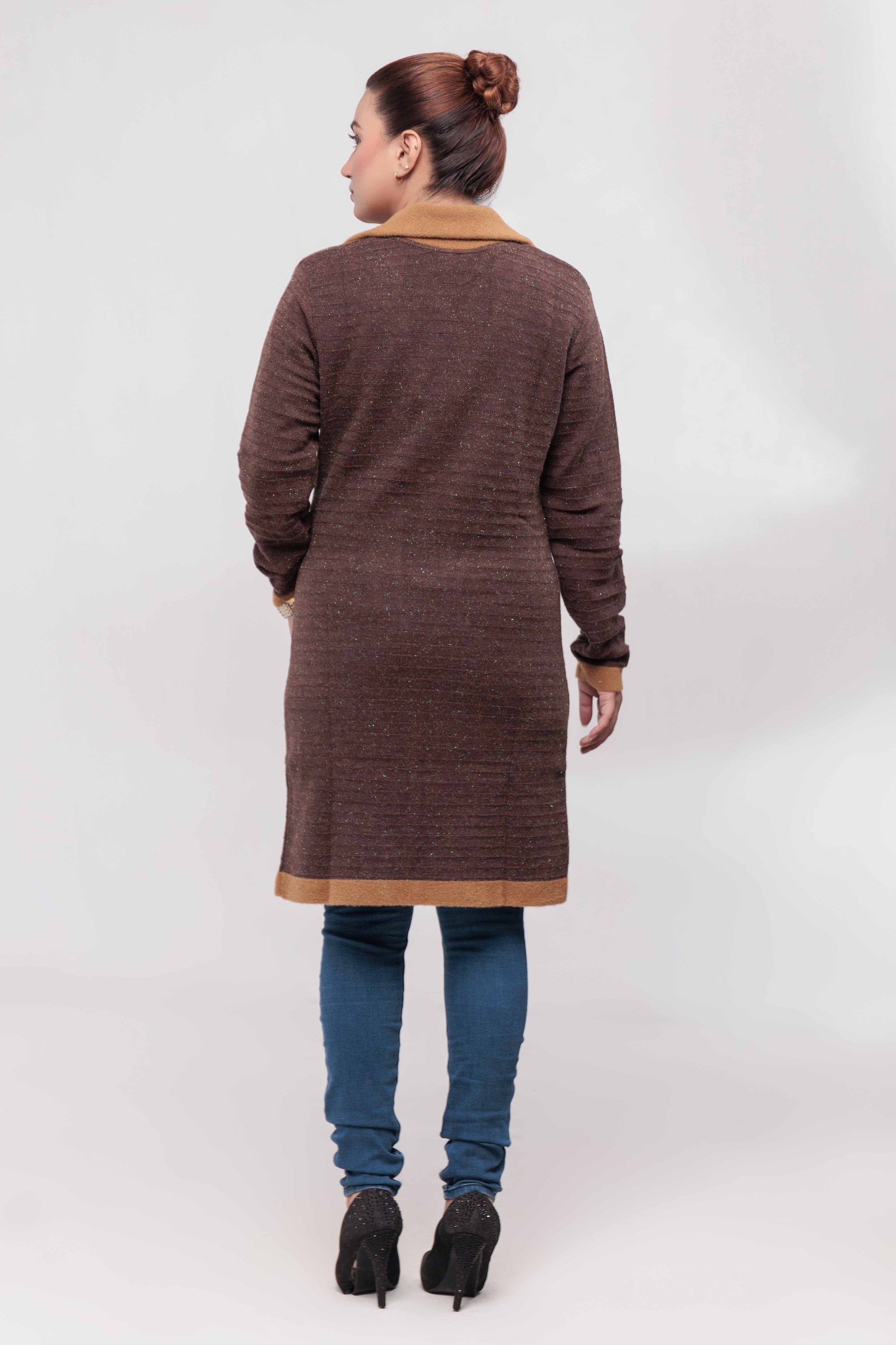Acrylic Wool Long Coat