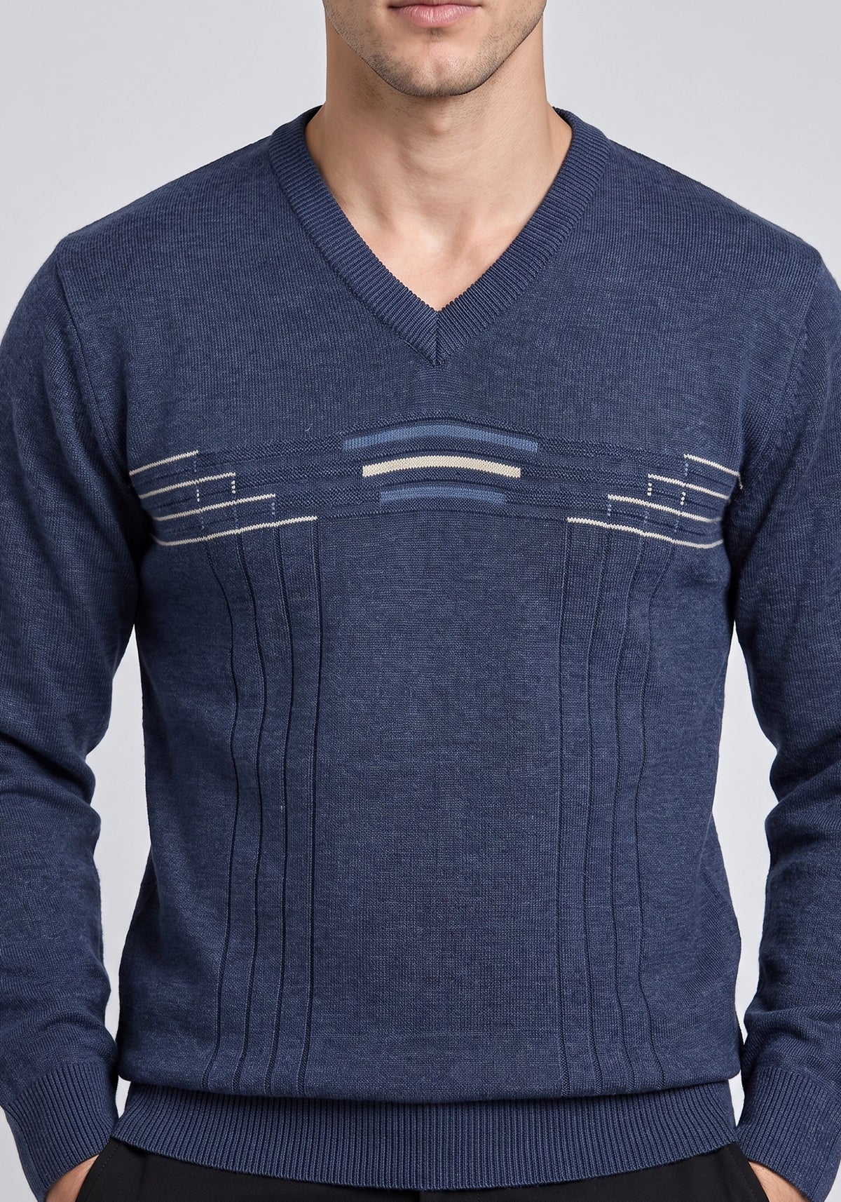 Wool Blend Indigo Blue Pullover