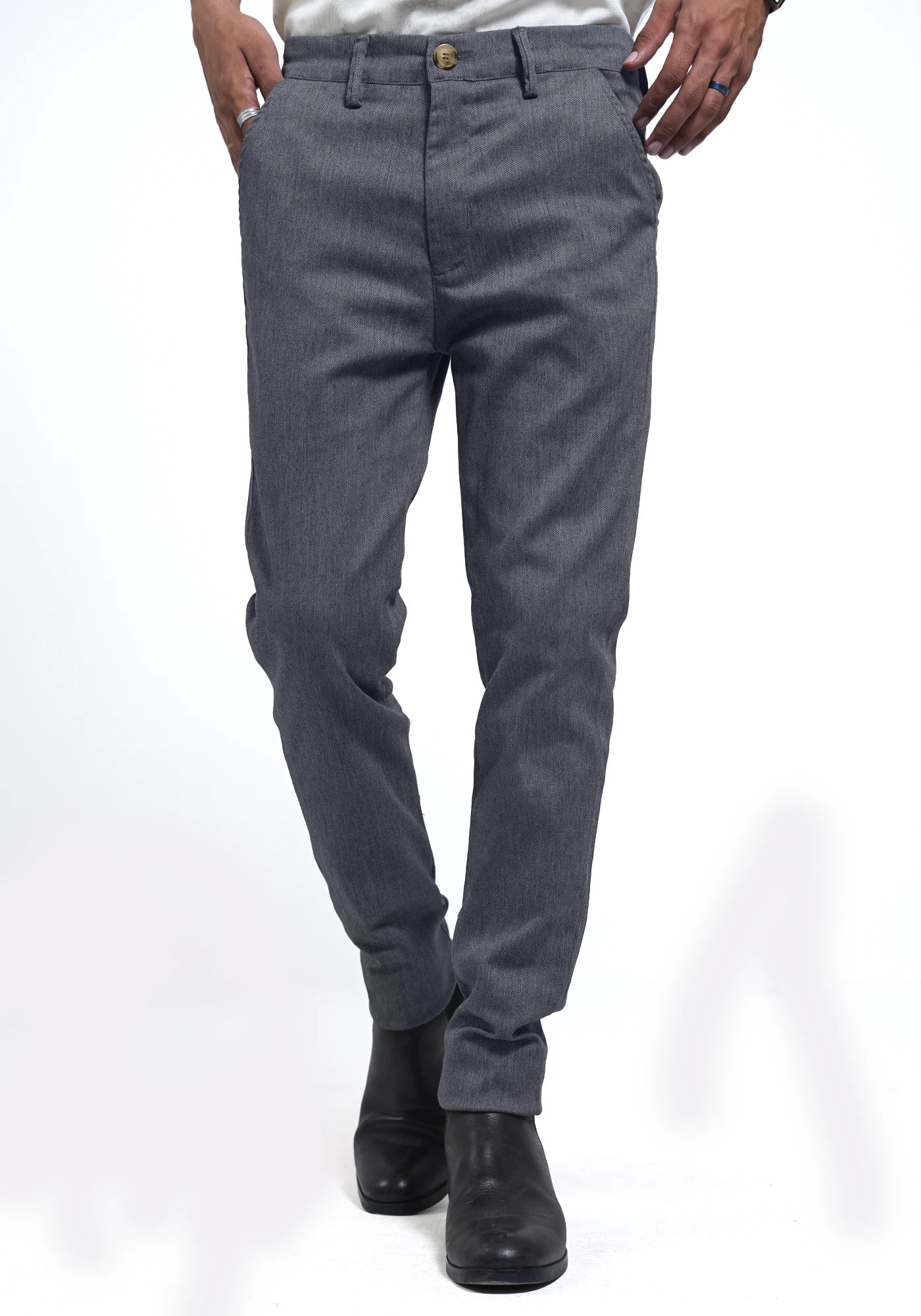 Poly Cotton Fabric Navy Khaki's Pant