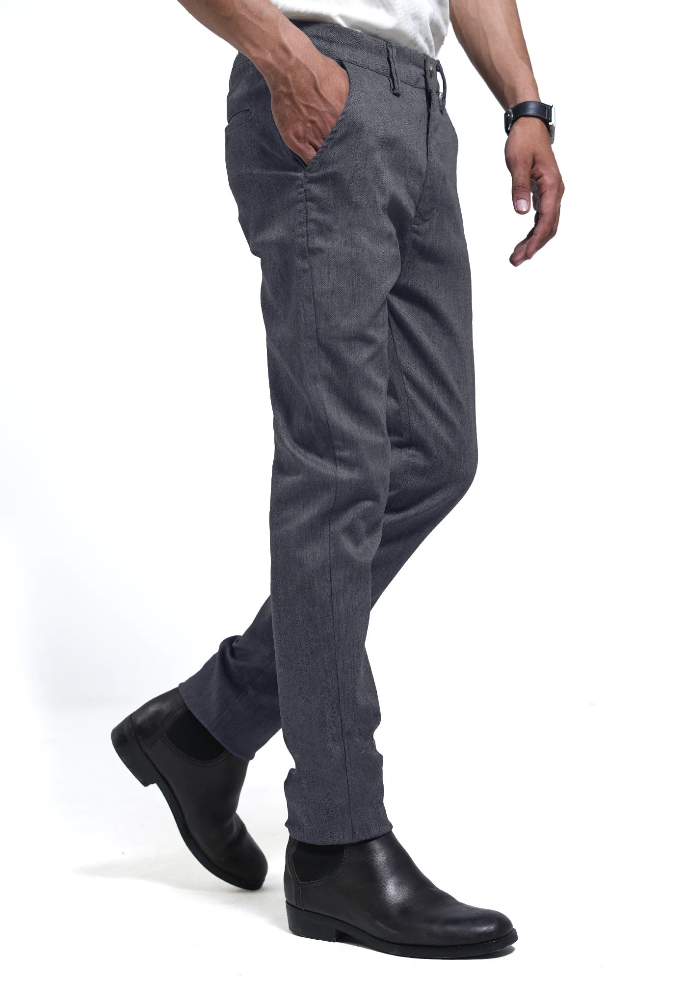 Poly Cotton Fabric Navy Khaki's Pant