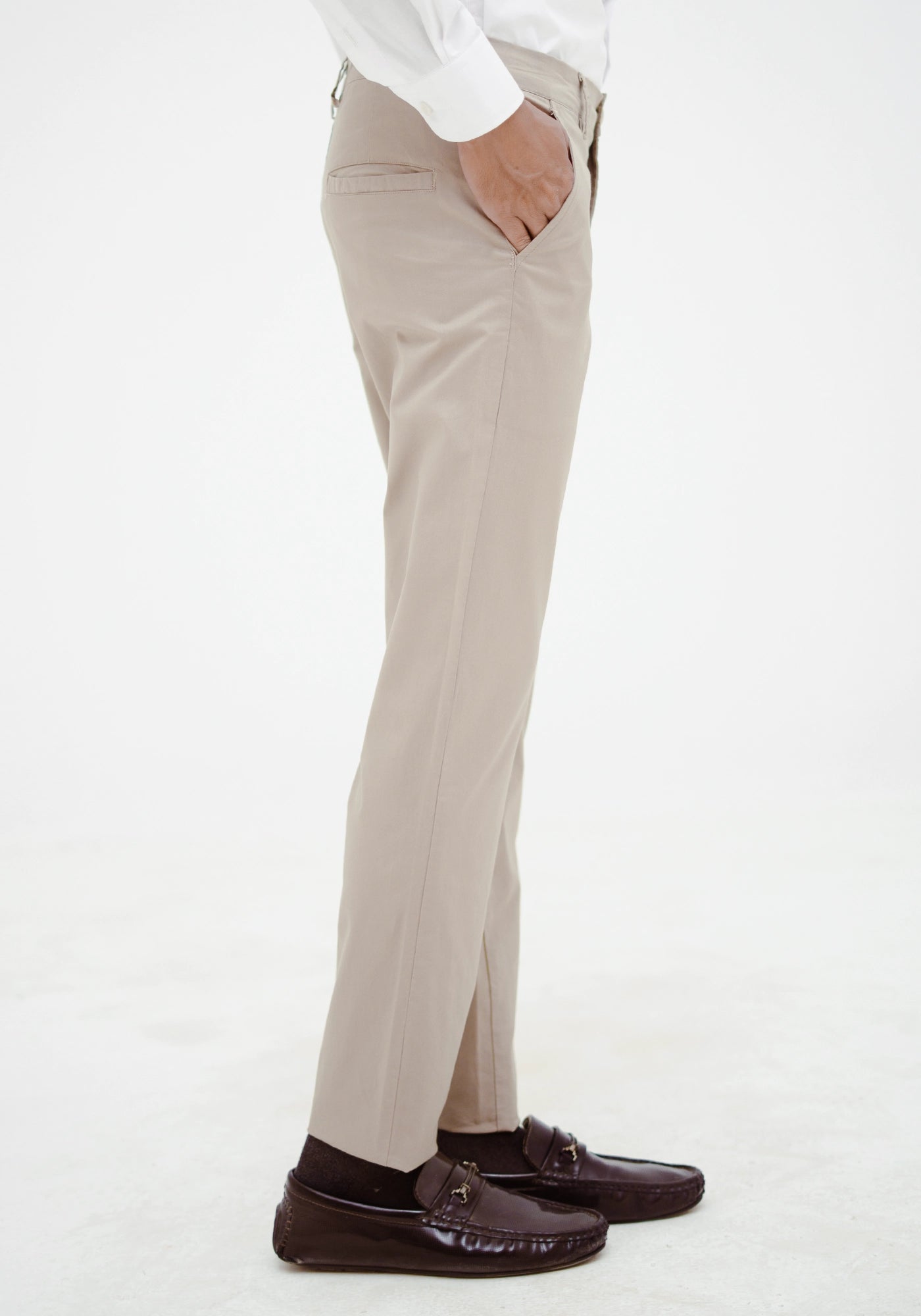 Fine Twill Fabric Khaki Pants