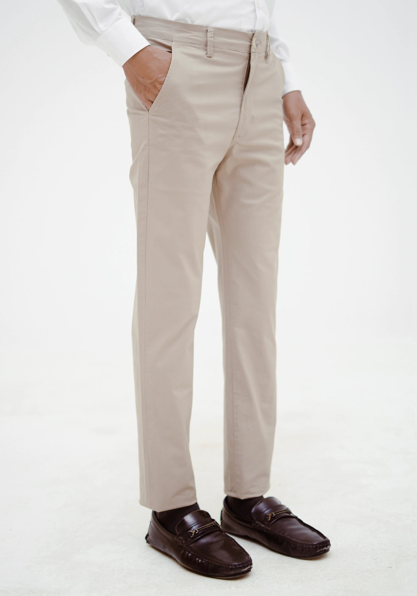 Fine Twill Fabric Khaki Pants
