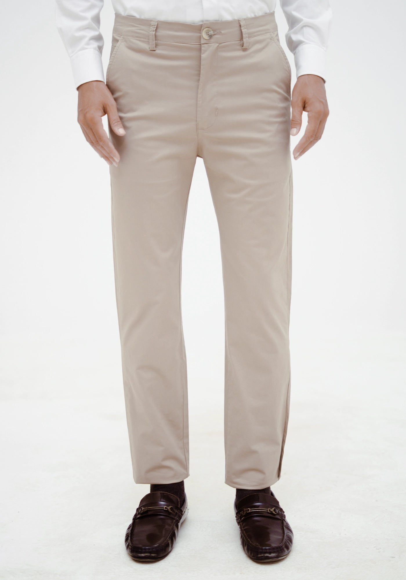 Fine Twill Fabric Khaki Pants