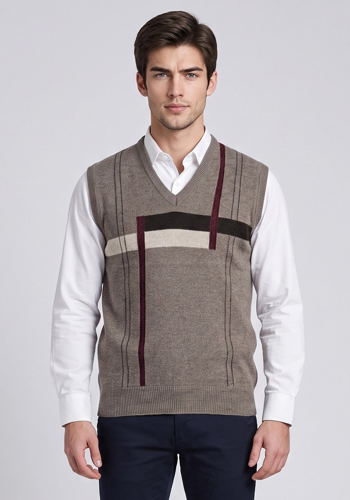 100% Lambswool L Brown Sleeveless