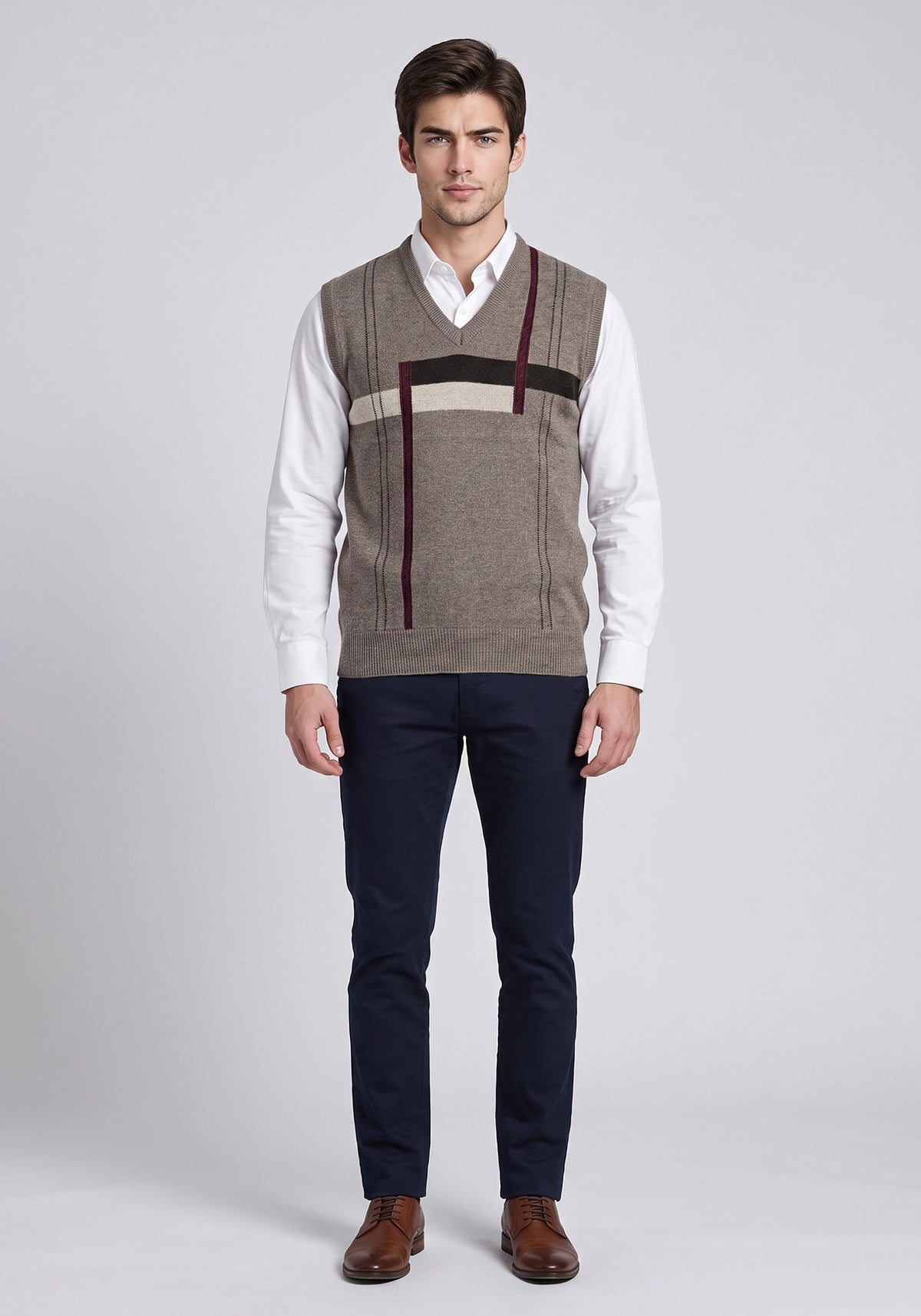 100% Lambswool L Brown Sleeveless