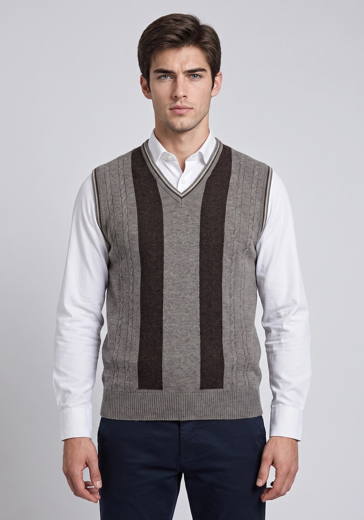 100% Lambswool L Brown Sleeveless