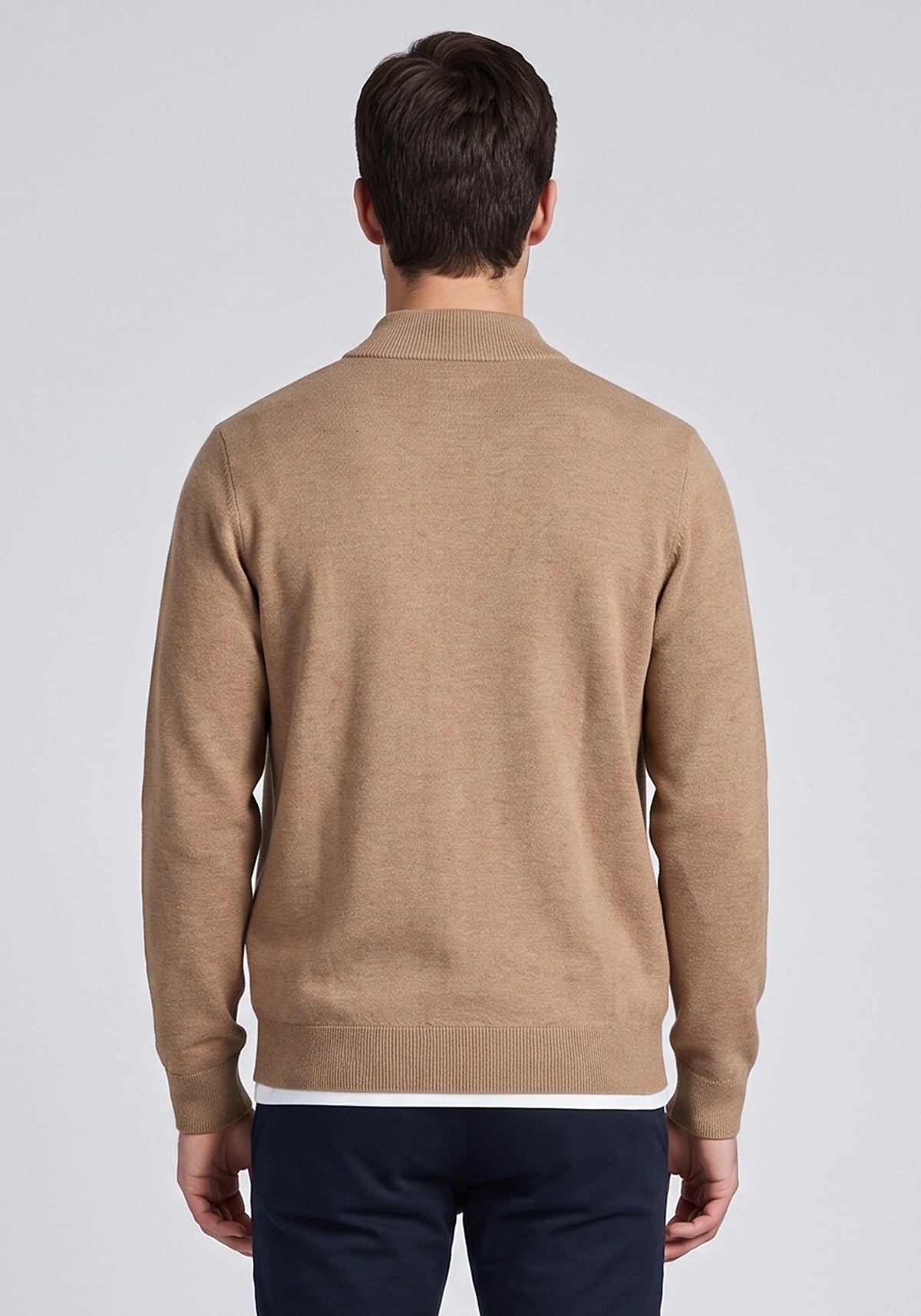 Soft Acrylic Wool Lt Brown Zipper