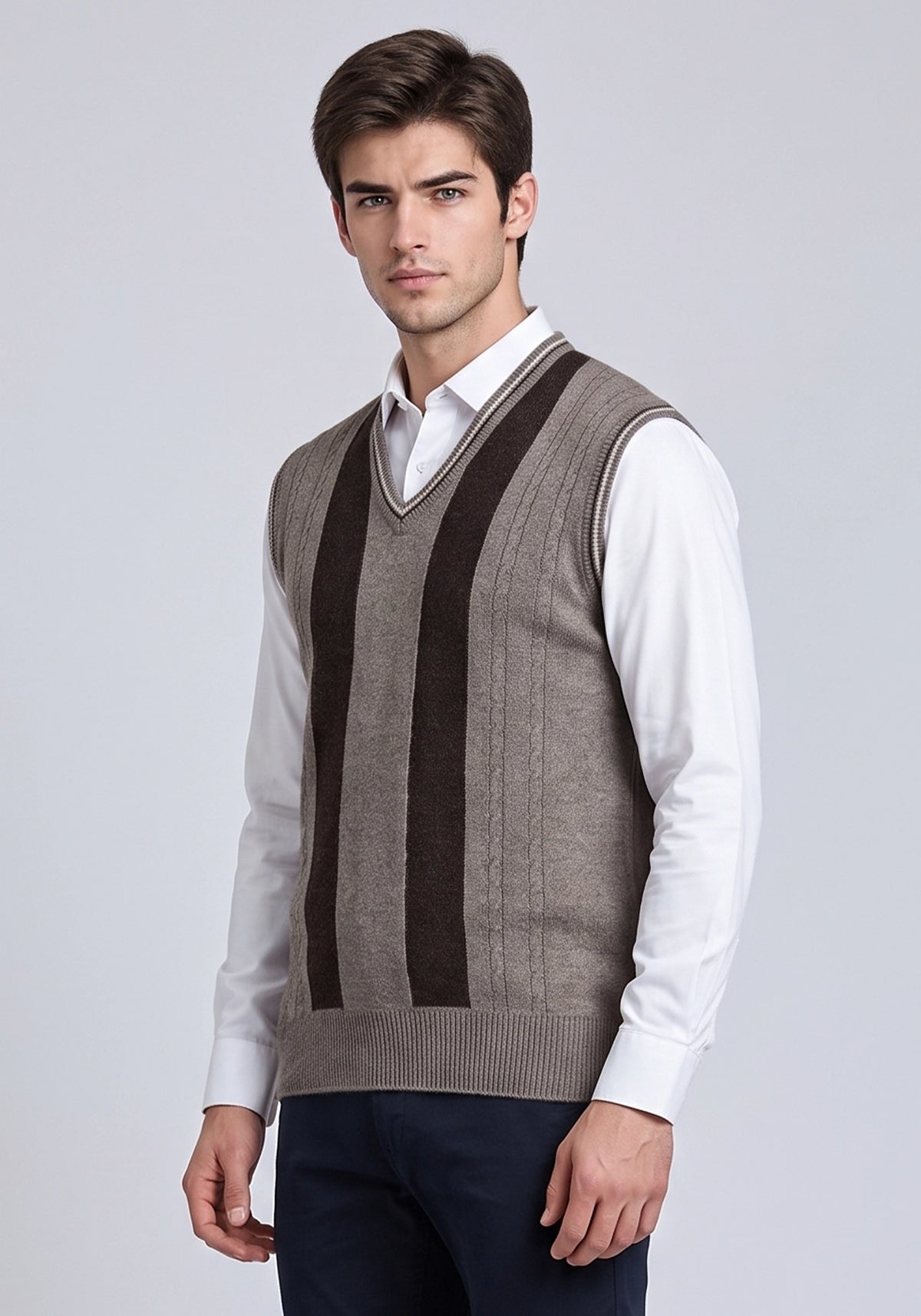 100% Lambswool L Brown Sleeveless