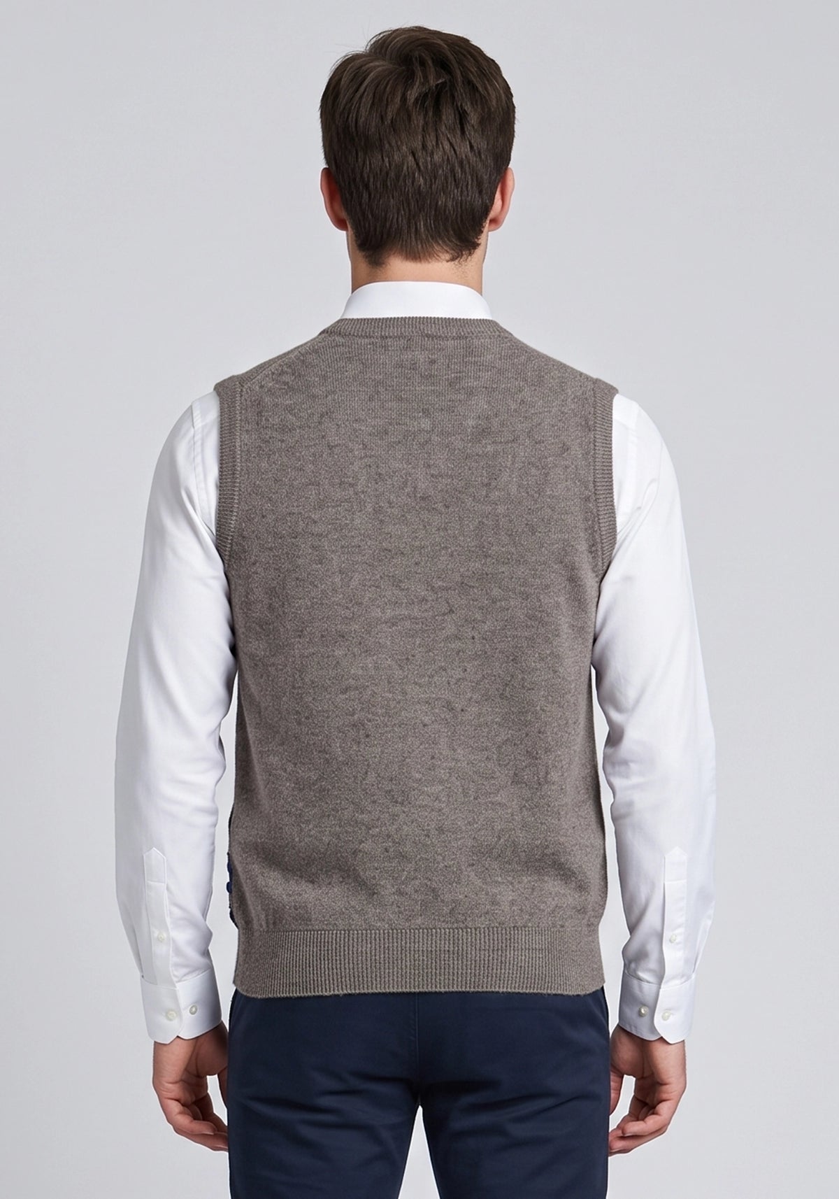 100% Lambswool Lt Brown Sleeveless