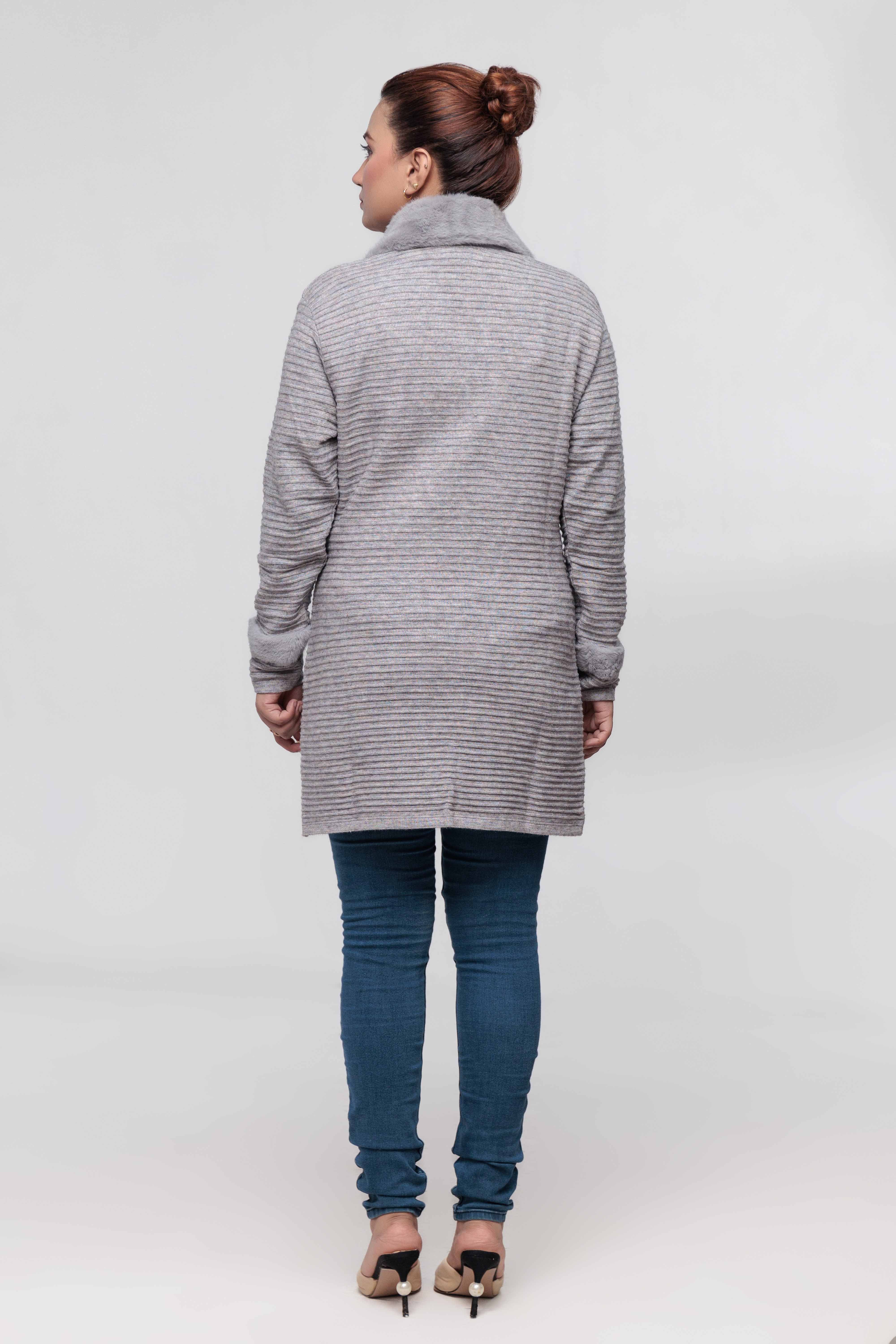 Acrylic Wool Long Coat