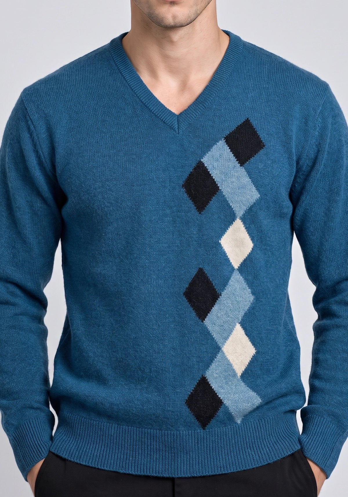 100% Lambswool Petrol Pullover
