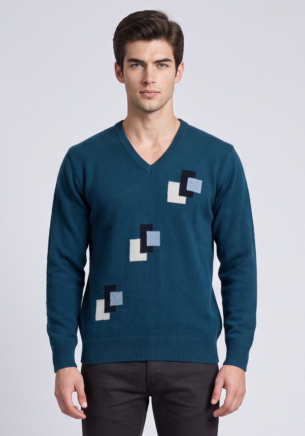 100% Lambswool Petrol Pullover