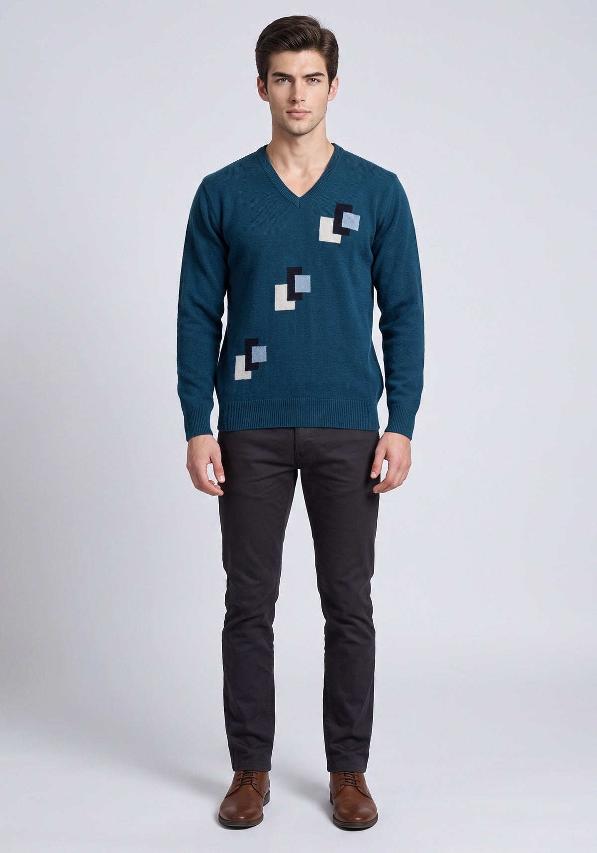 100% Lambswool Petrol Pullover