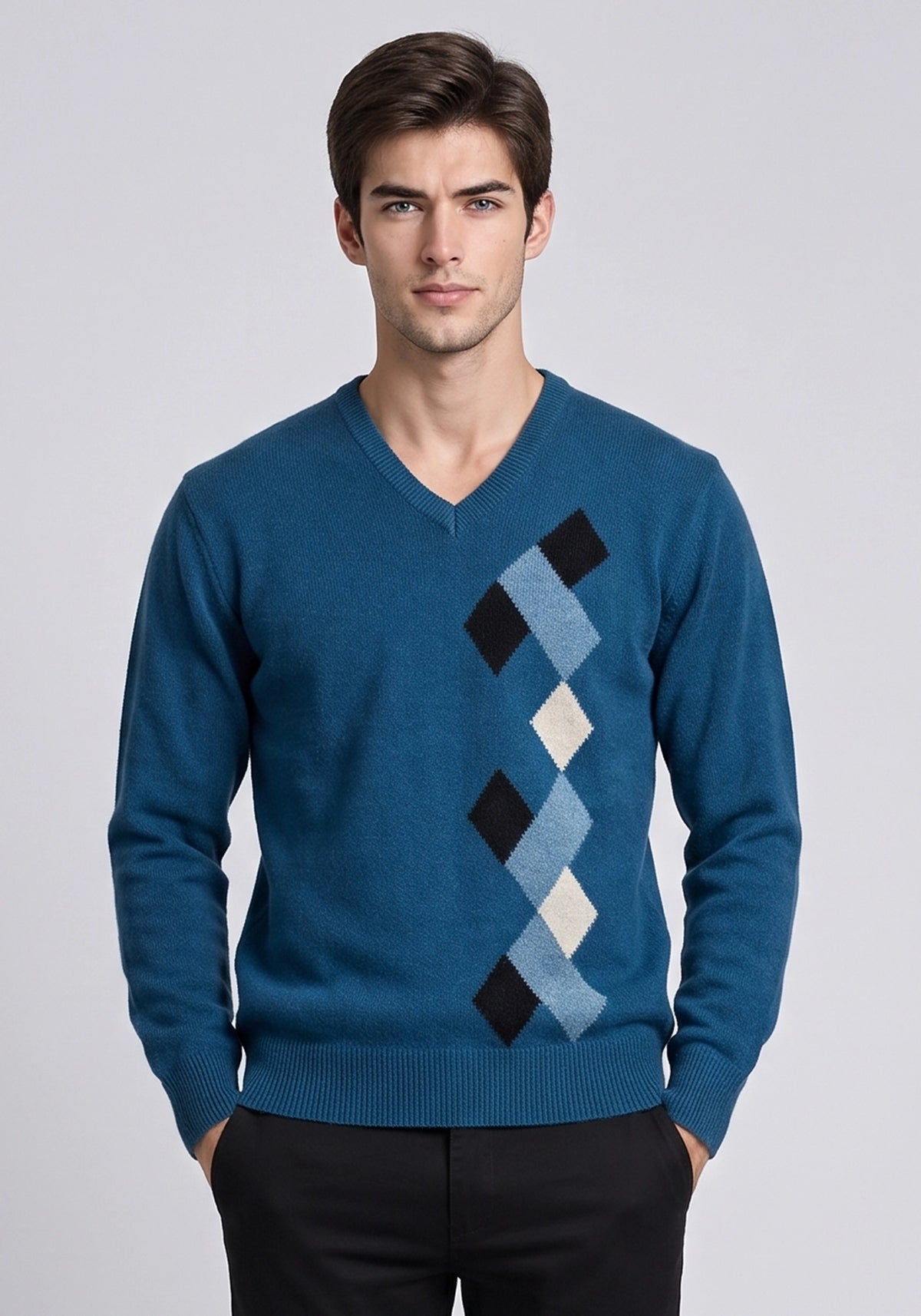 100% Lambswool Petrol Pullover