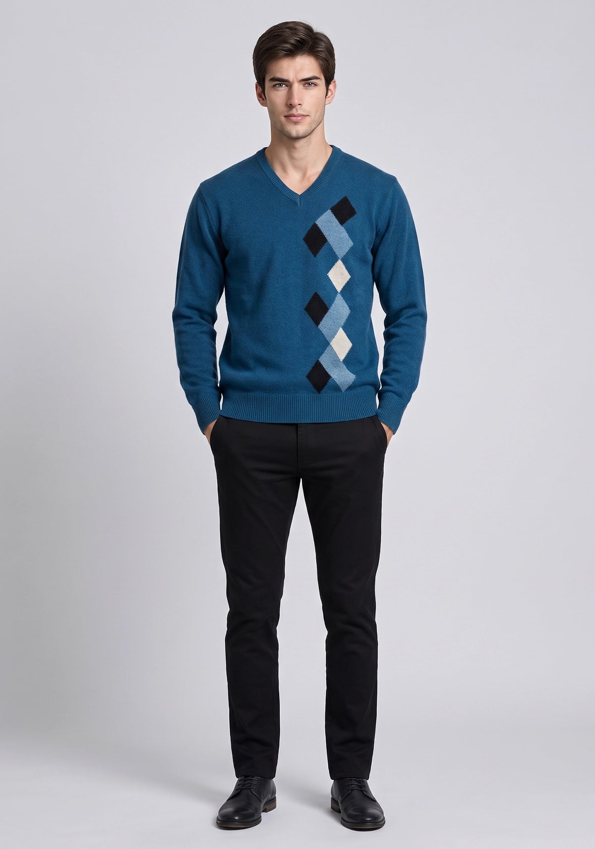 100% Lambswool Petrol Pullover
