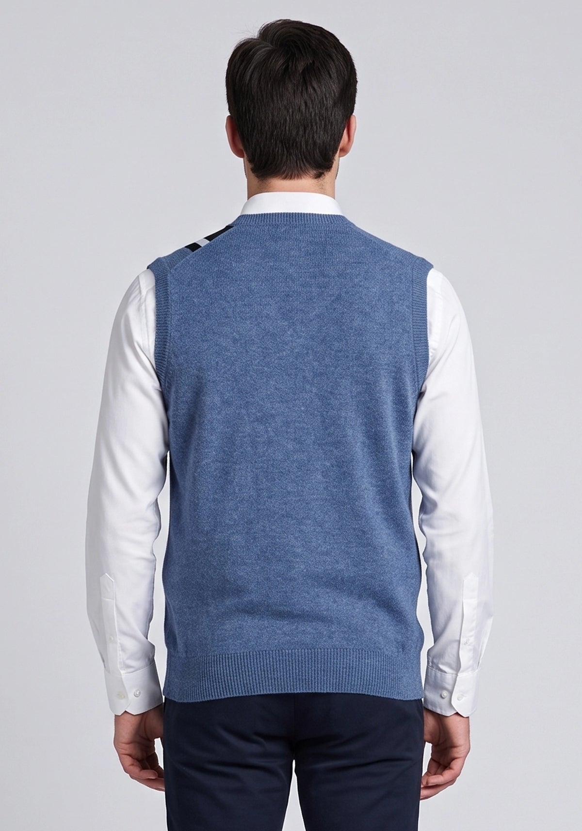 100% Lambswool Rhapsody Blue Sleeveless
