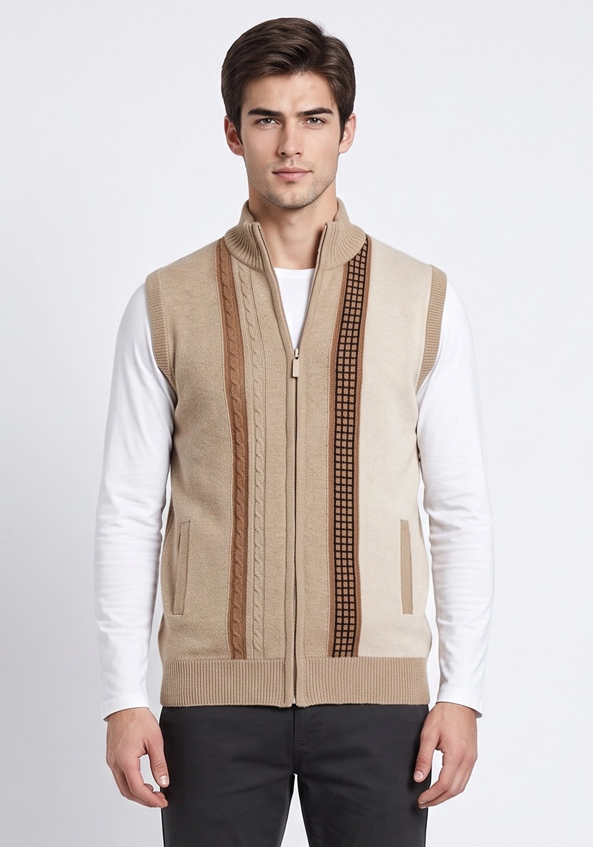 100% Lambswool Lt Savana Sleeveless Zipper
