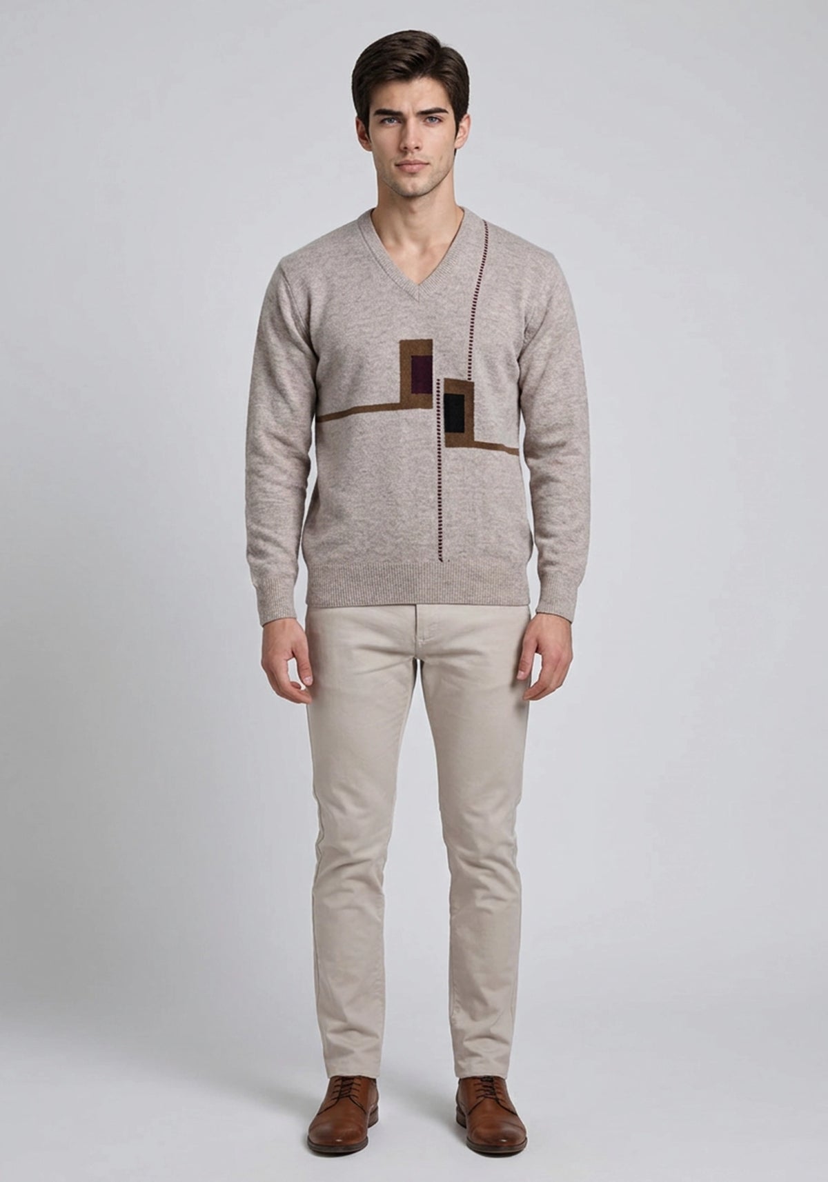 100% Lambswool Lt Wicker Pullover