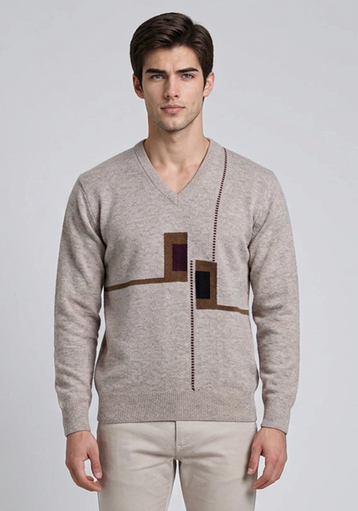 100% Lambswool Lt Wicker Pullover