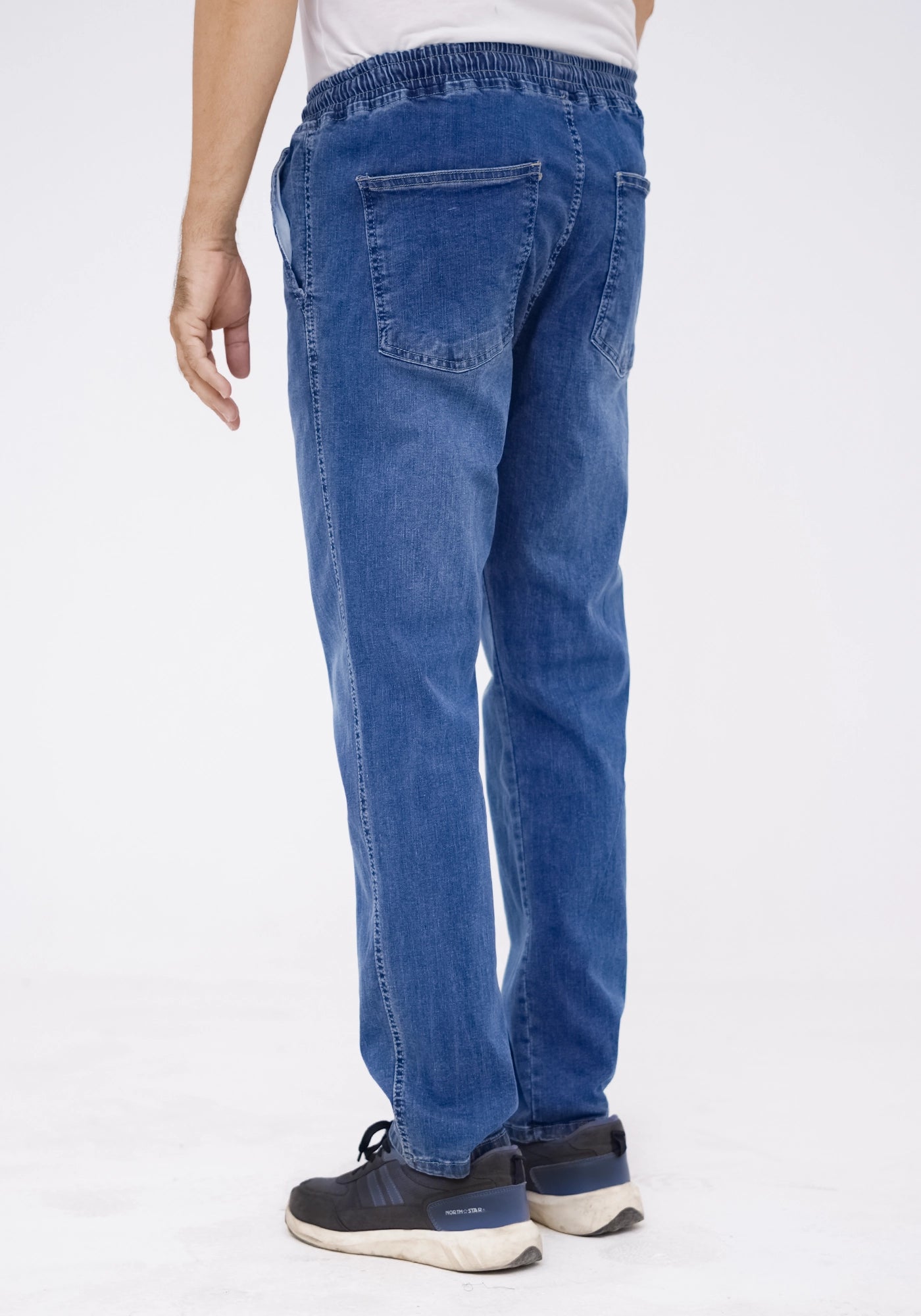 Men Relaxed Fit Drawstring Denim Jogger