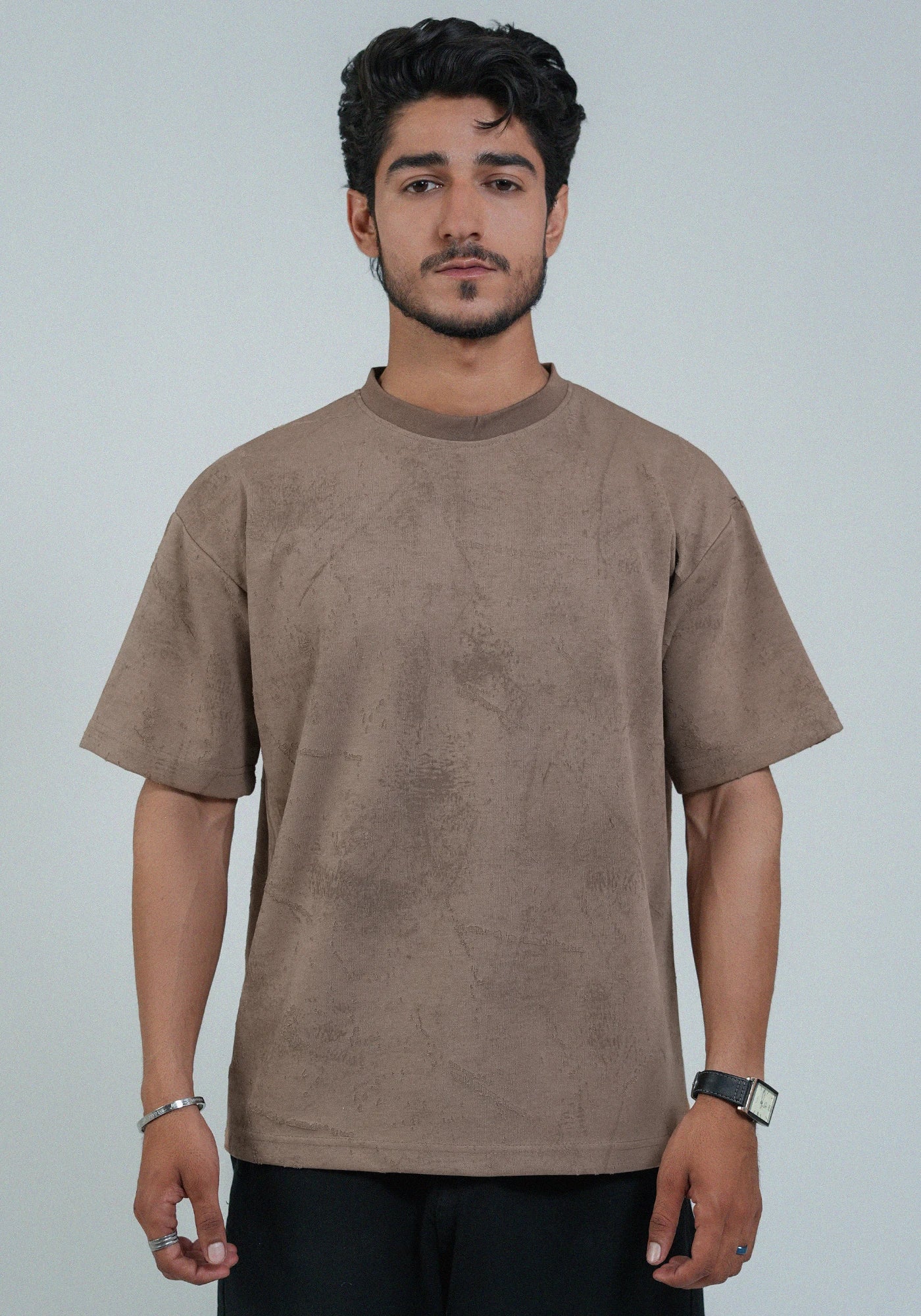 Cotton Round Neck Drop Shoulder T-Shirt