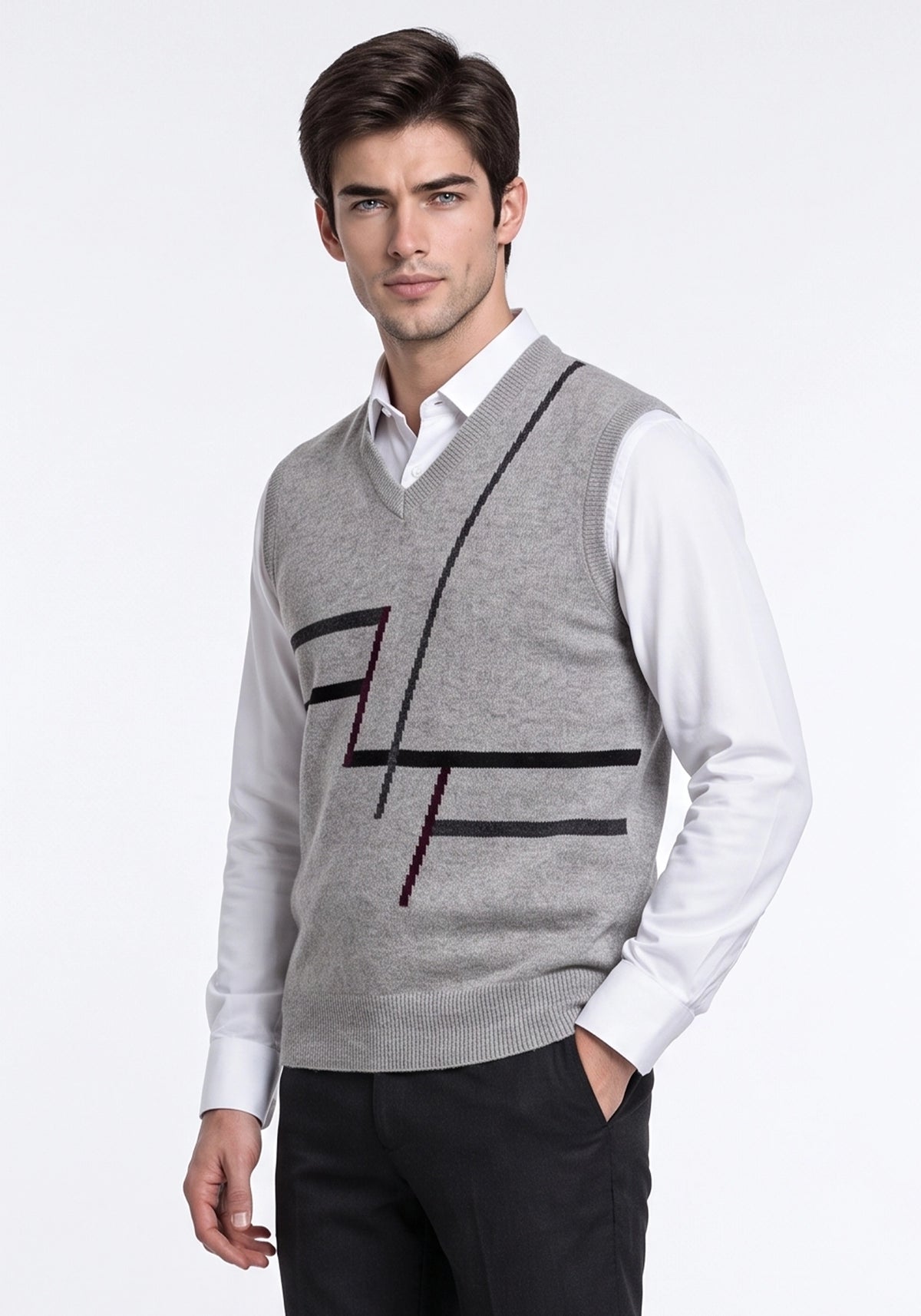 100% Lambswool Lt Camel Mix Sleeveless