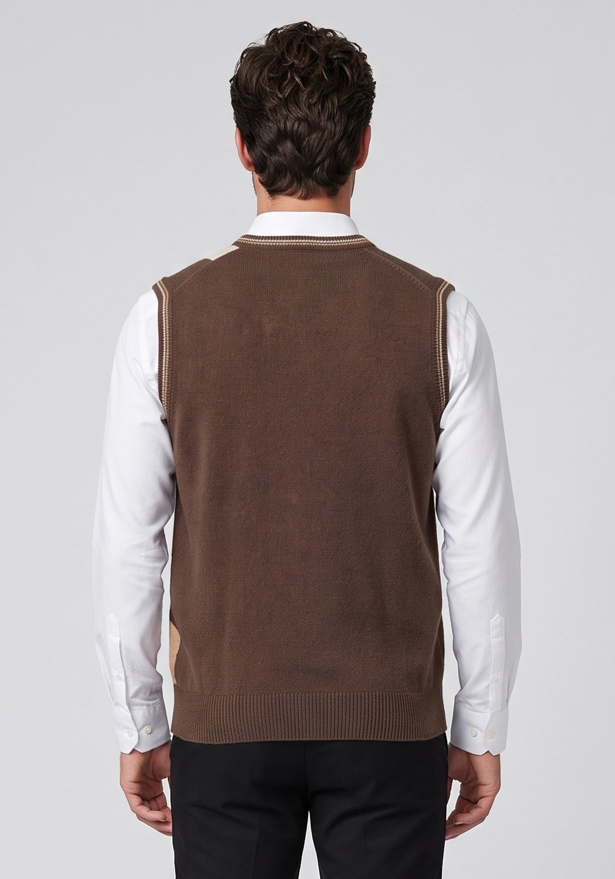 100% Lambswool Brown Sleeveless