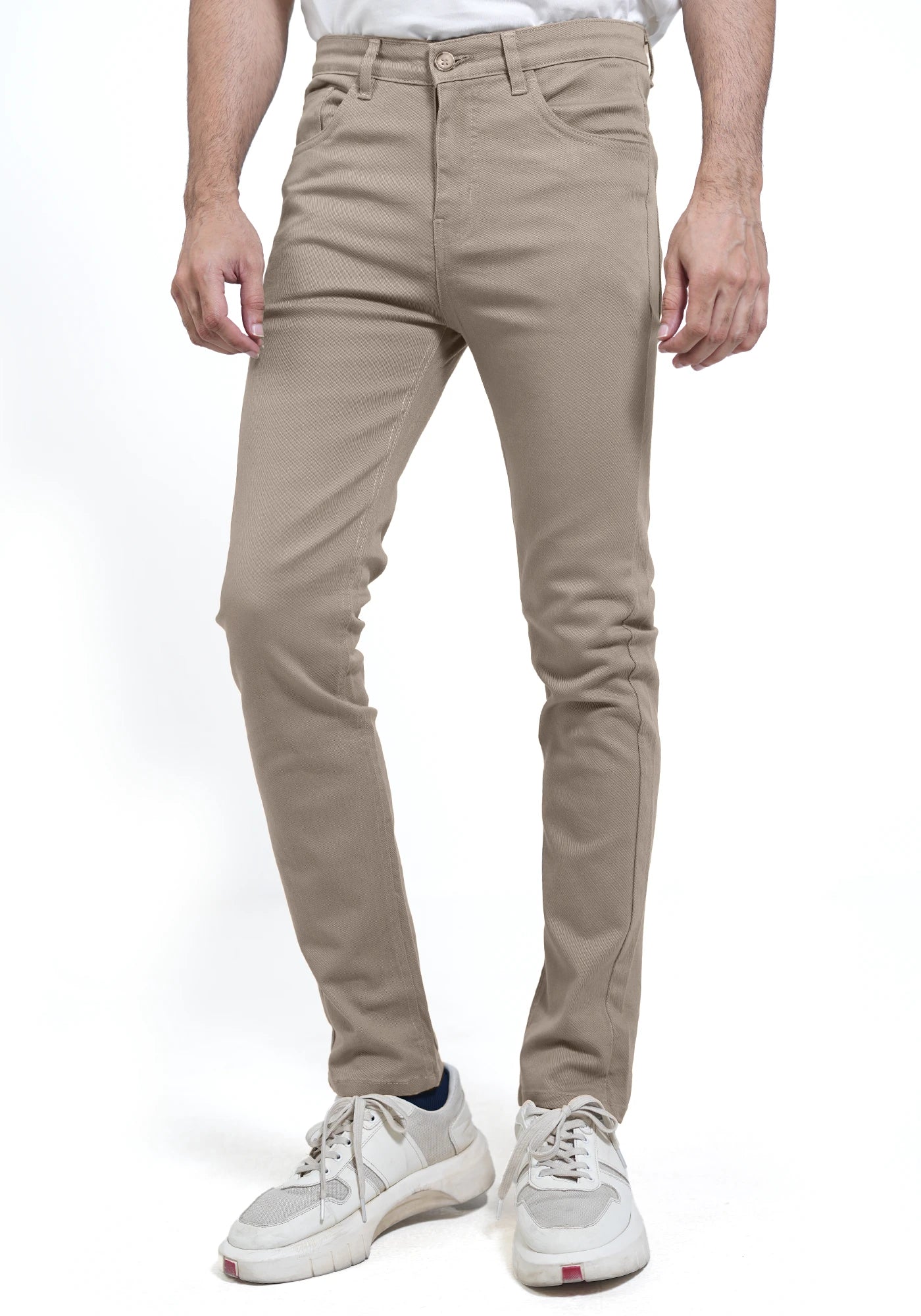 Fine Twill Fabric Five Pockets Lt Khaki Pants