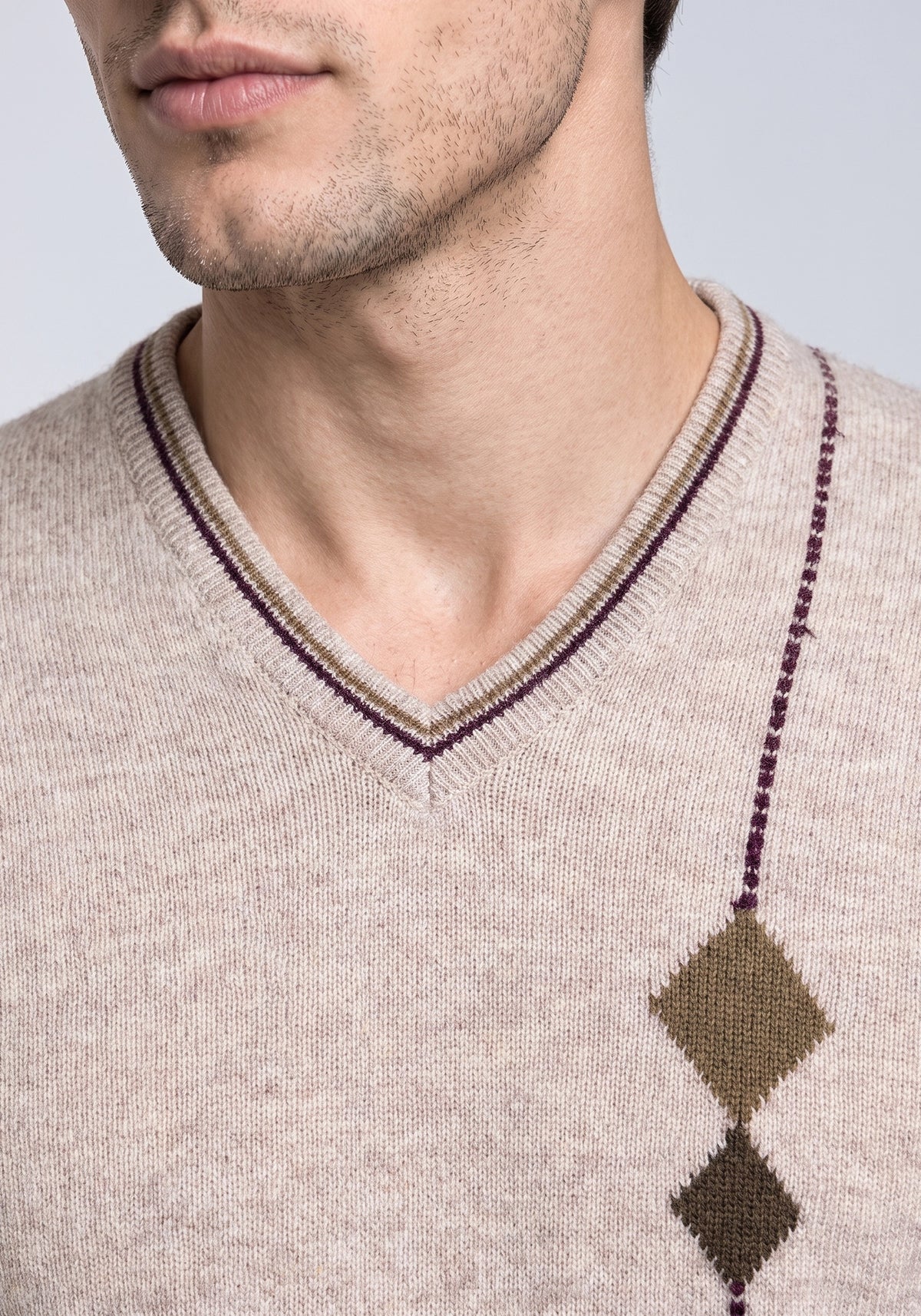 100% Lambswool Lt Wicker Pullover