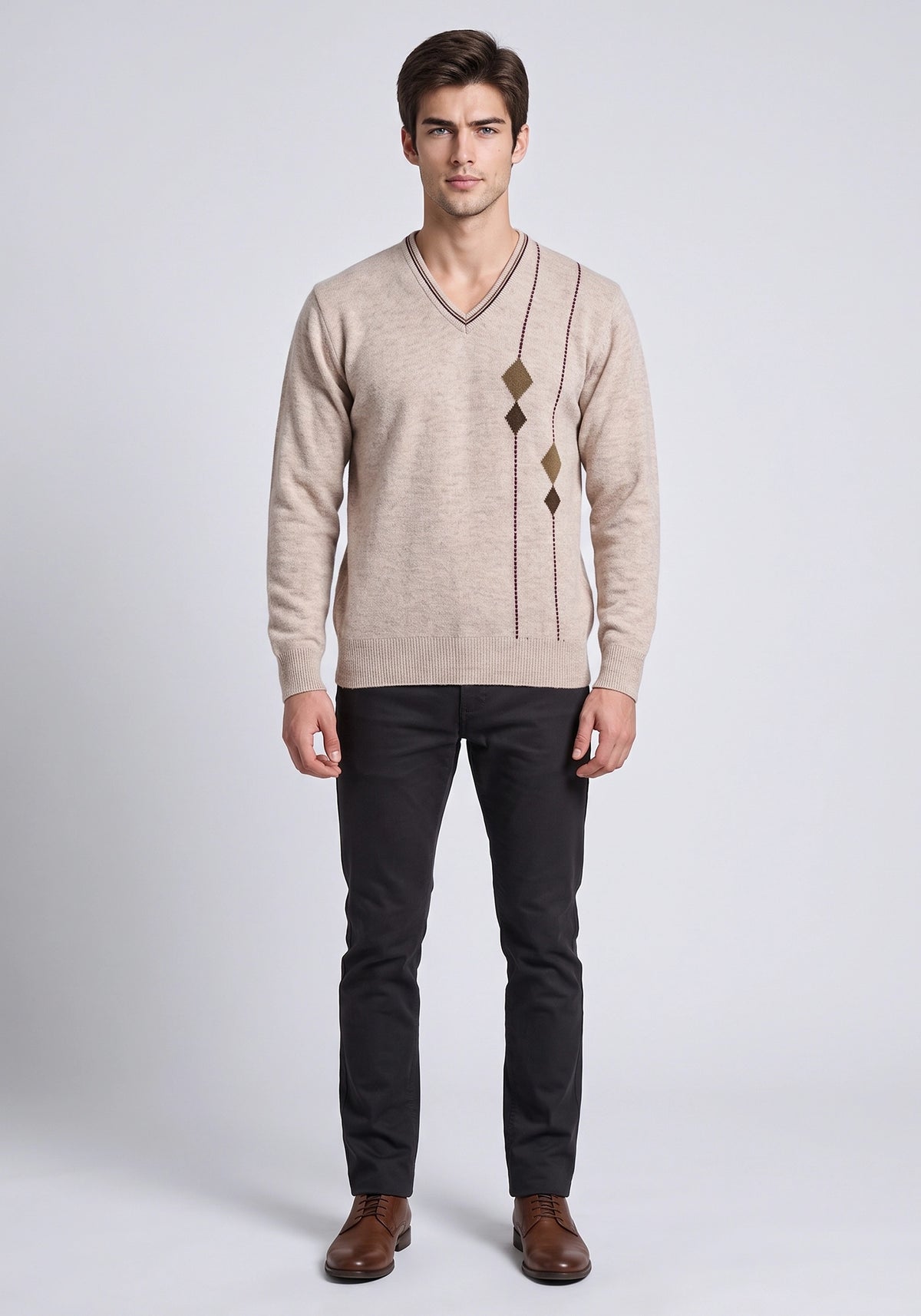 100% Lambswool Lt Wicker Pullover